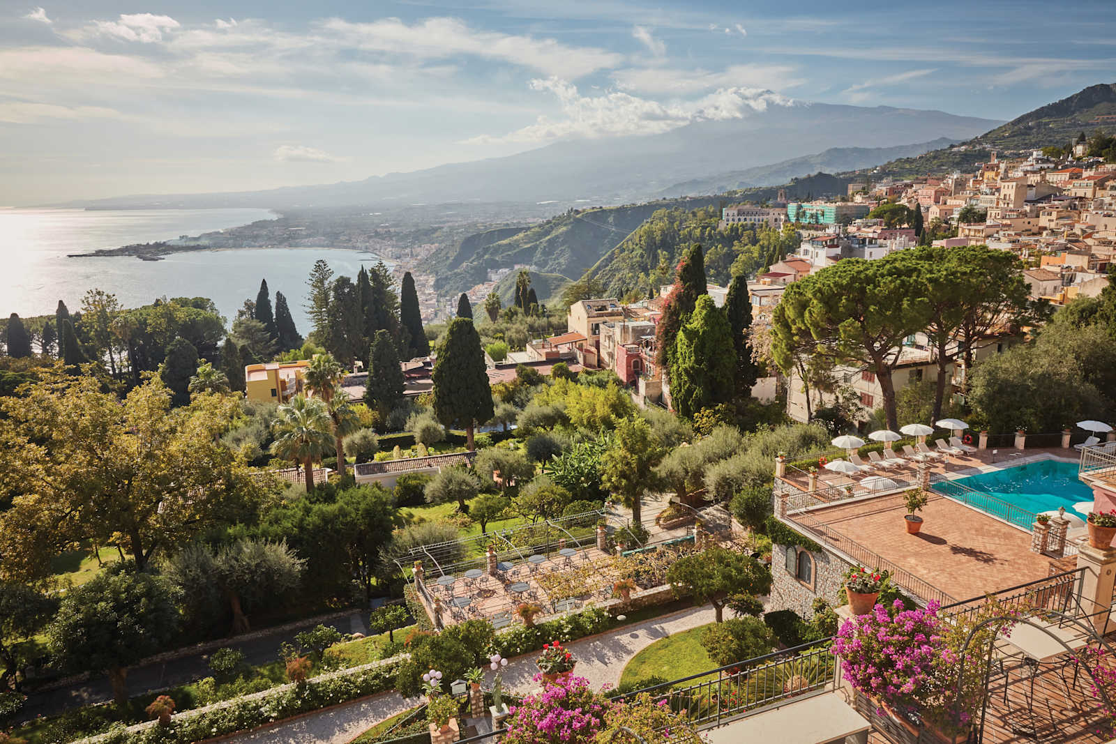 Grand Hotel Timeo terrace view in Taormina for summer 2026 luxury hotel planning