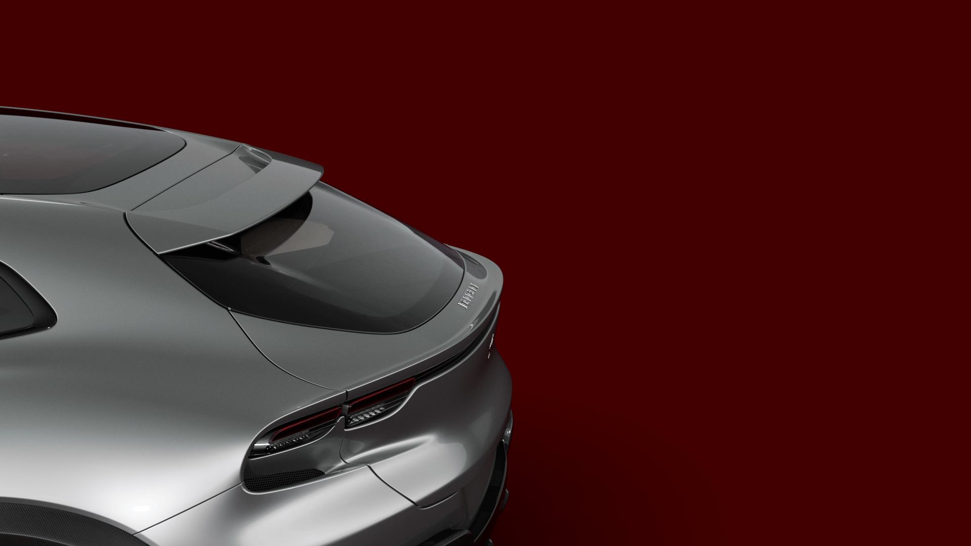 Official Ferrari Purosangue study illustrating rear airflow
