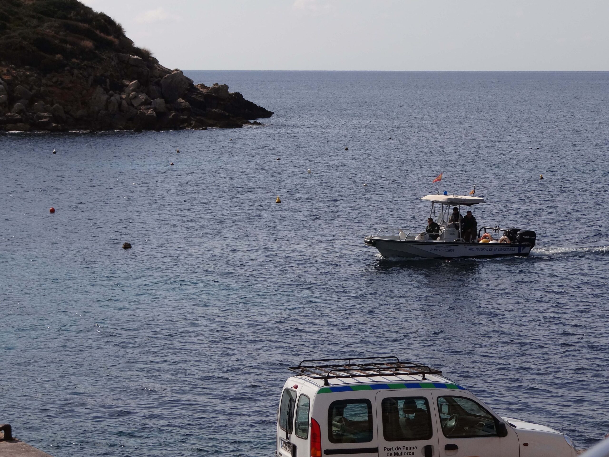 Rocky Balearic coastline and clear Mediterranean water