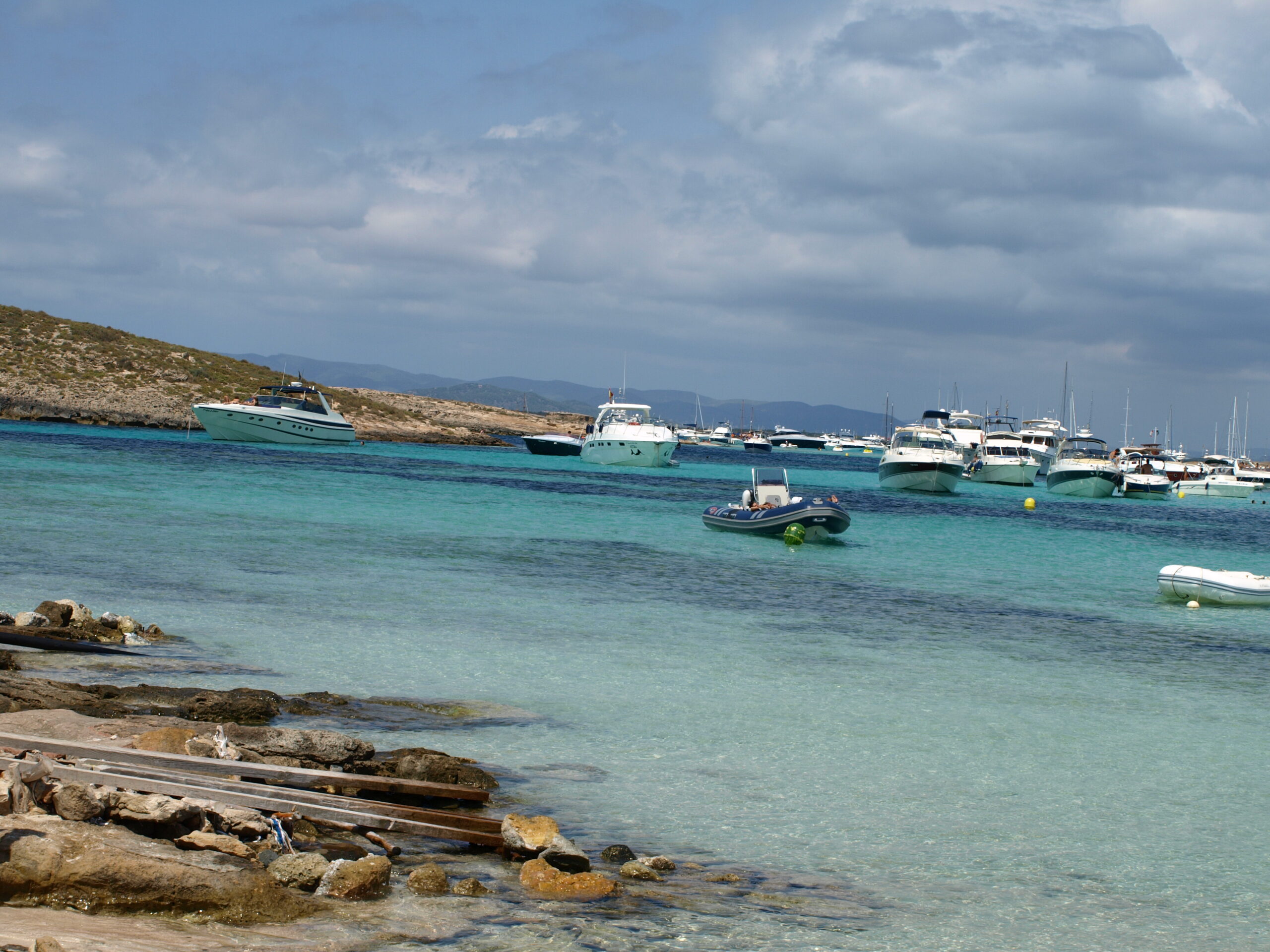 White sand and shallow turquoise water at Ses Illetes on Formentera