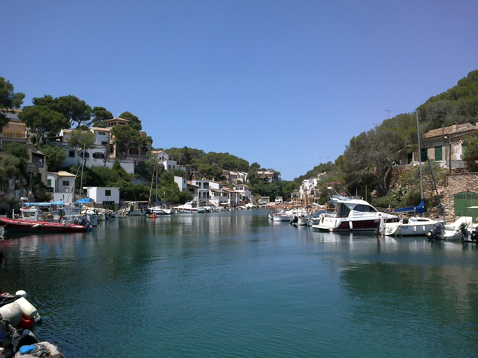 Traditional harbour and stone waterfront at Cala Figuera on Mallorca