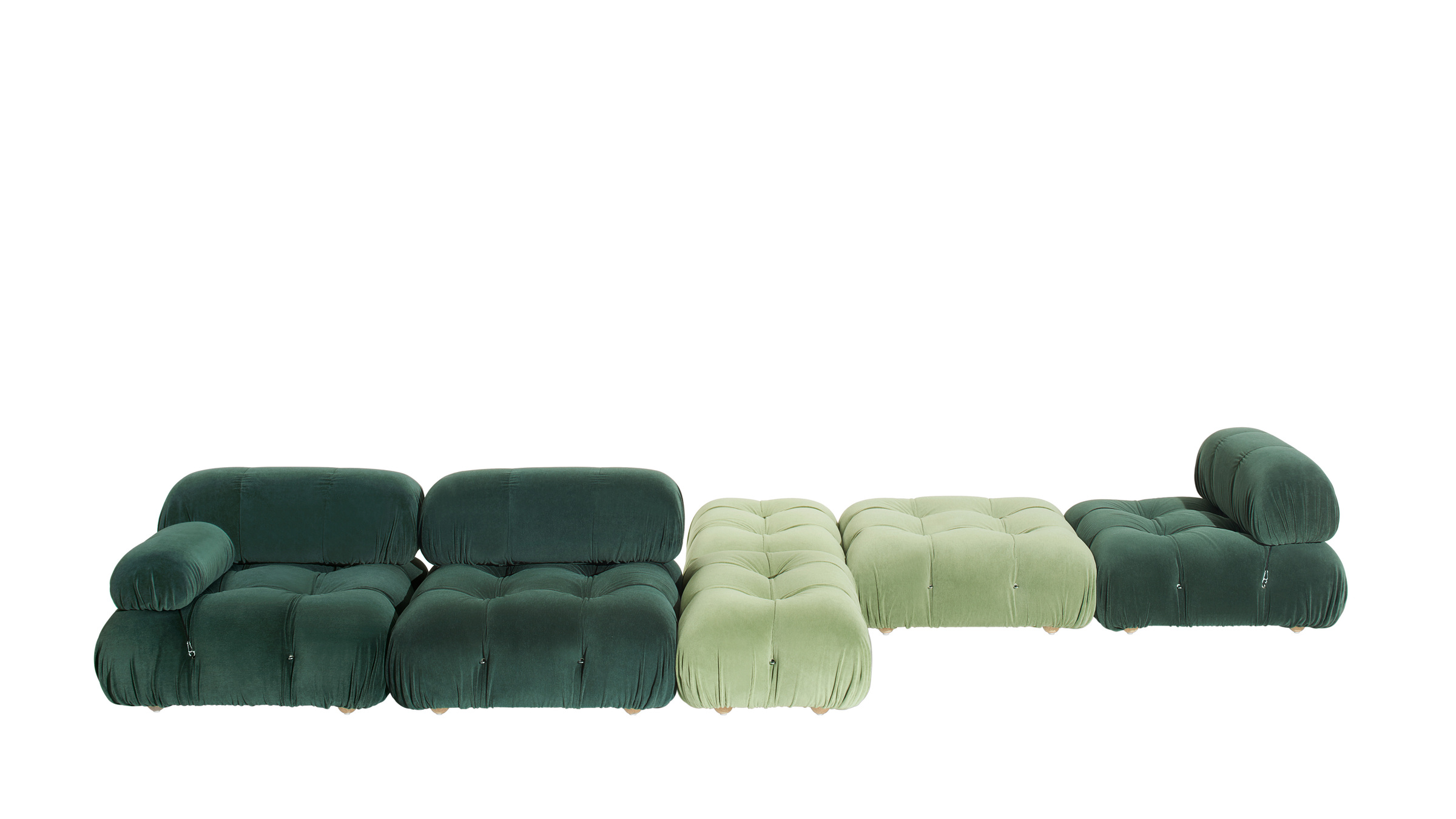 A long linear arrangement with alternating module colours