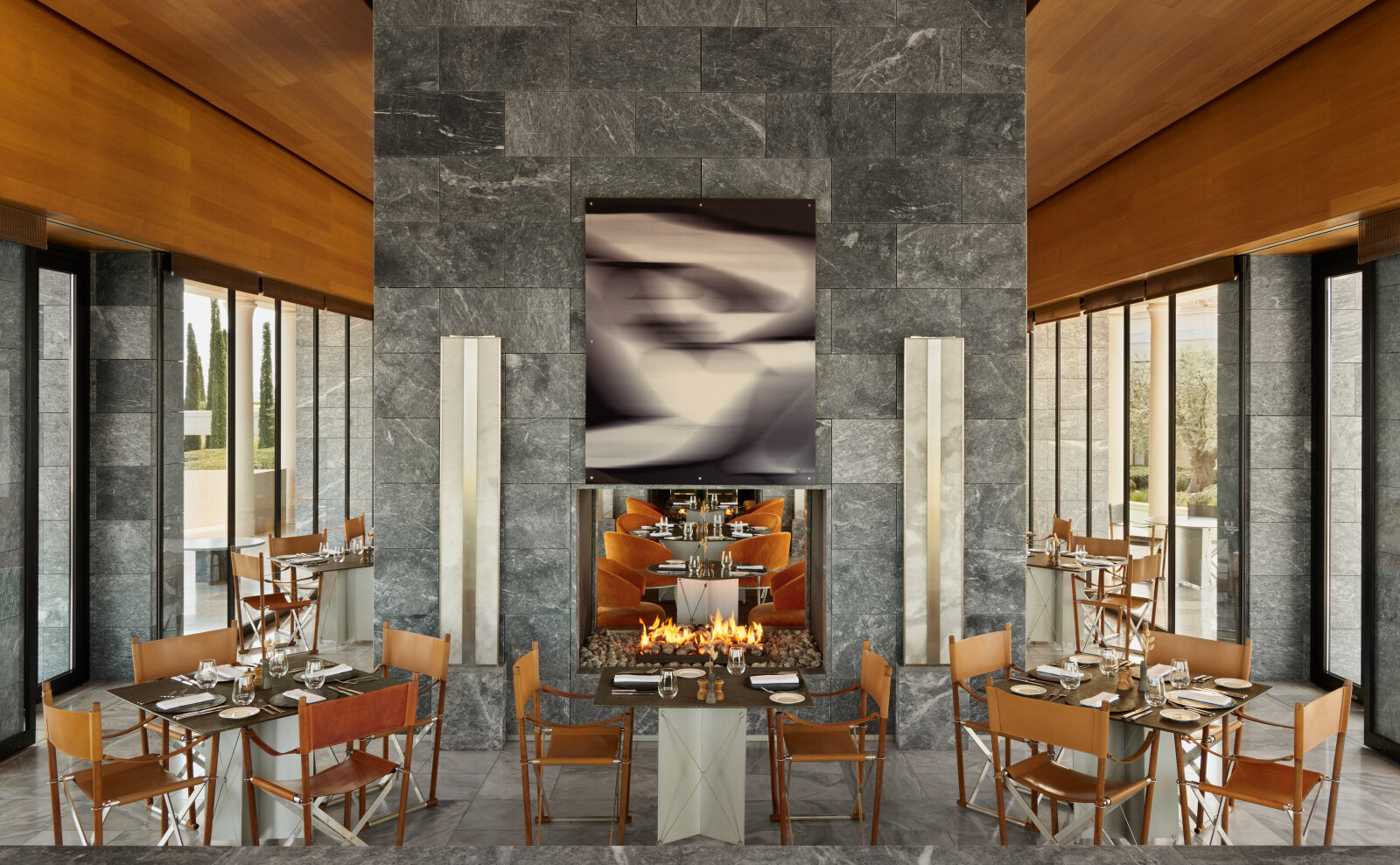 The interior restaurant setting