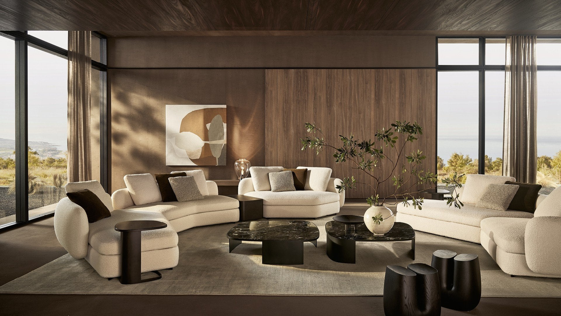 An open Saint-Germain gathering within a darker timber-lined room