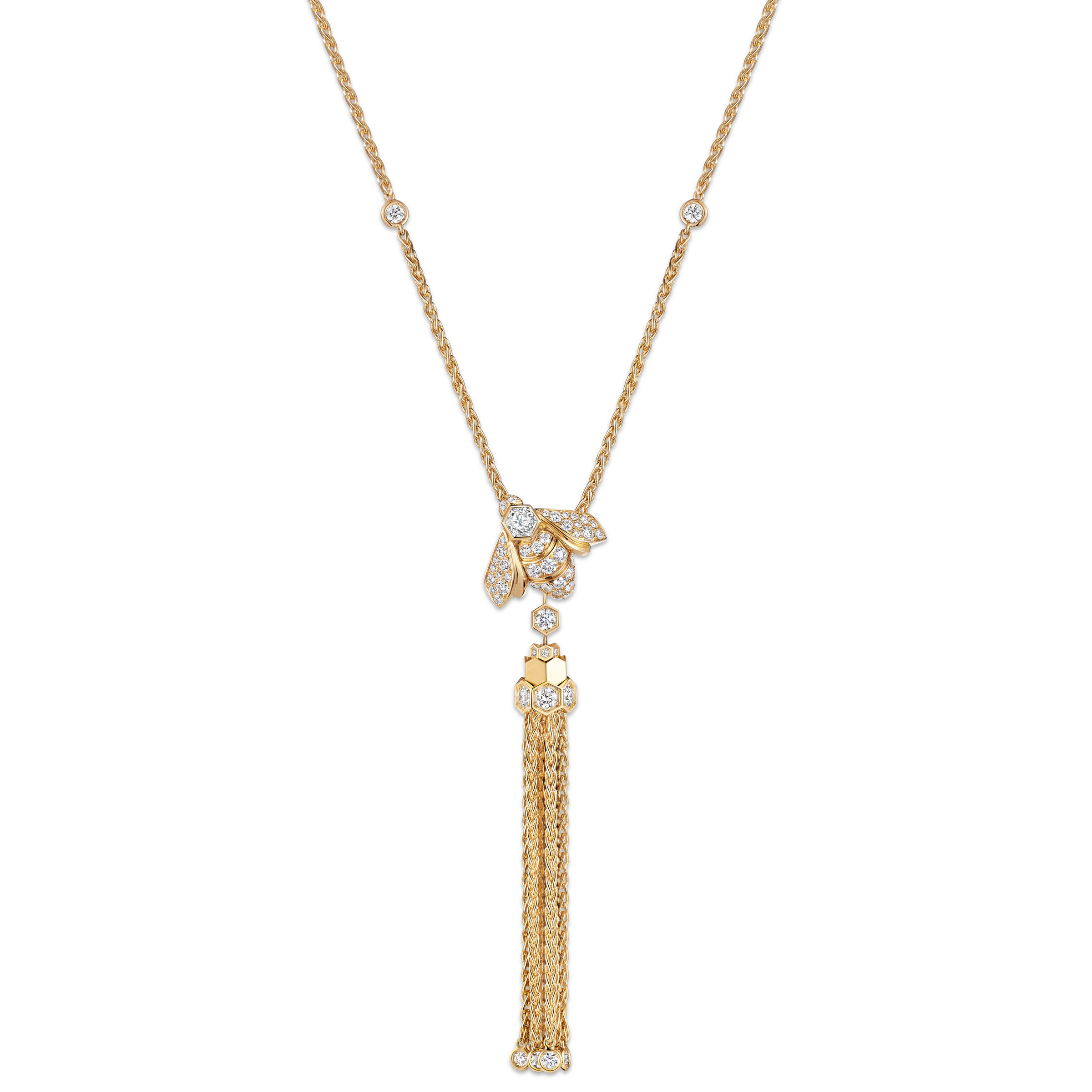 Bee de Chaumet pendant with figurative bee and long hanging elements