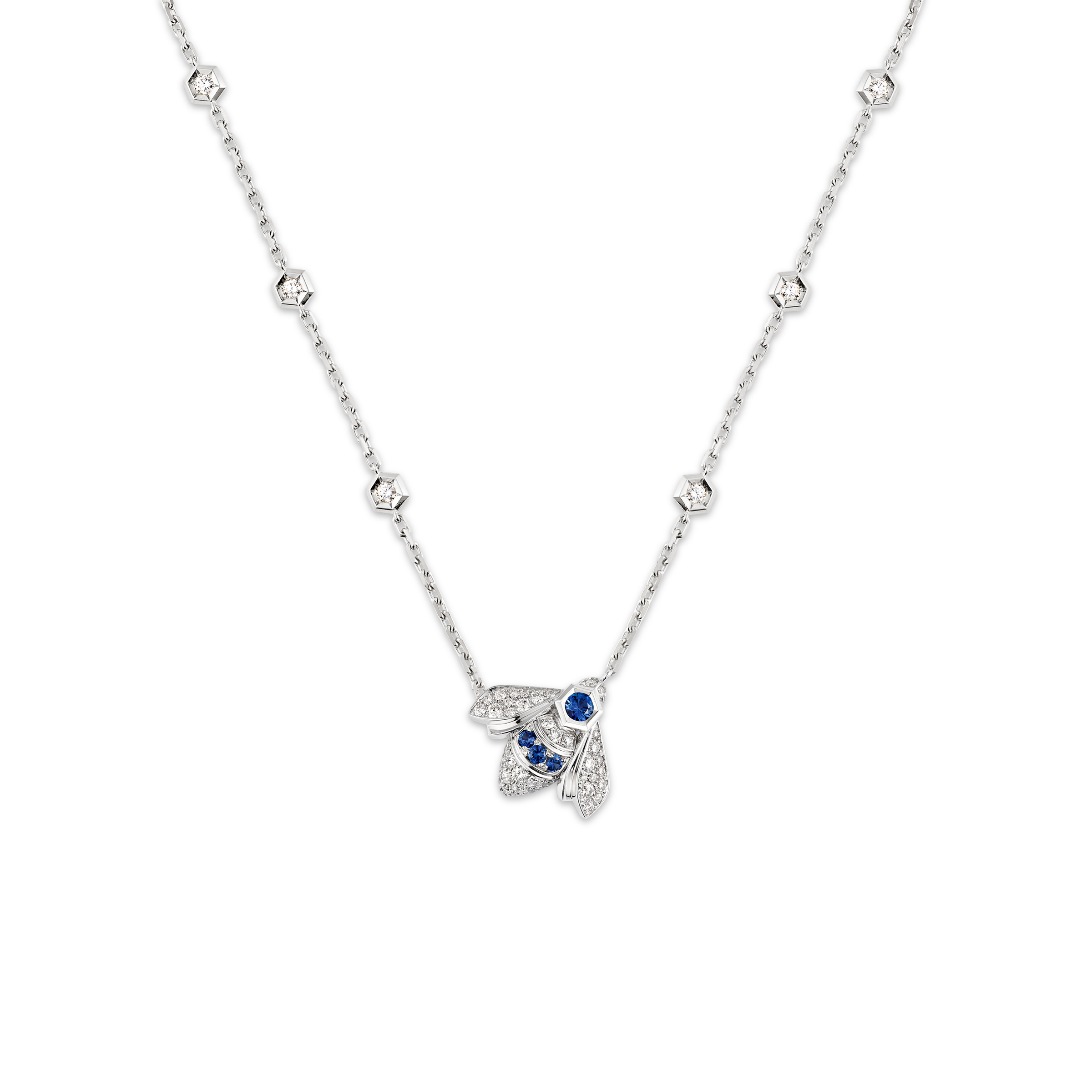 Bee de Chaumet pendant with coloured accents in the official product view