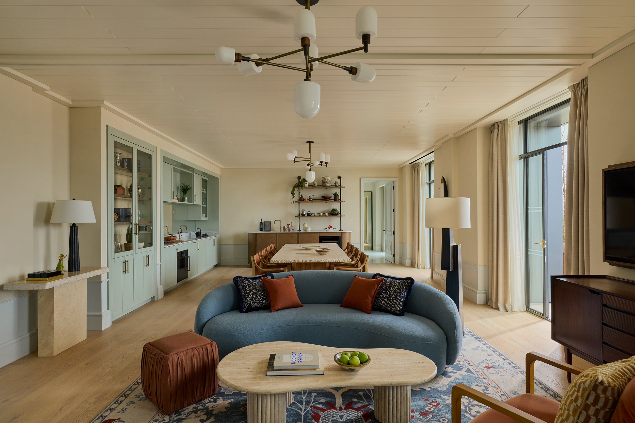 Whiteley Suite living room in the official wide photograph