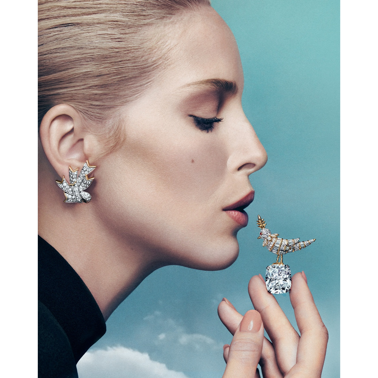 Bird on a Rock jewellery shown on the body