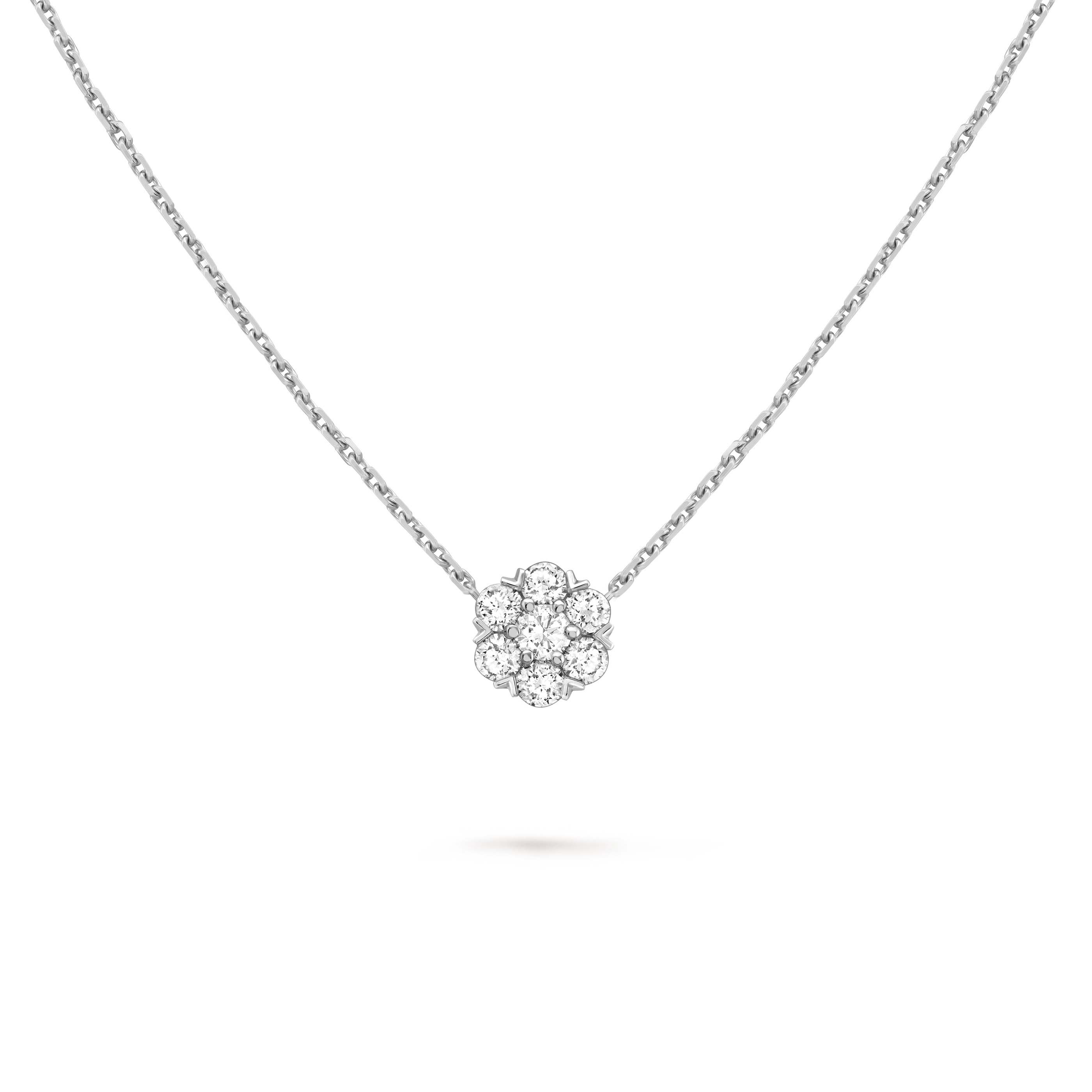 Fleurette pendant in the complete white-metal product photograph