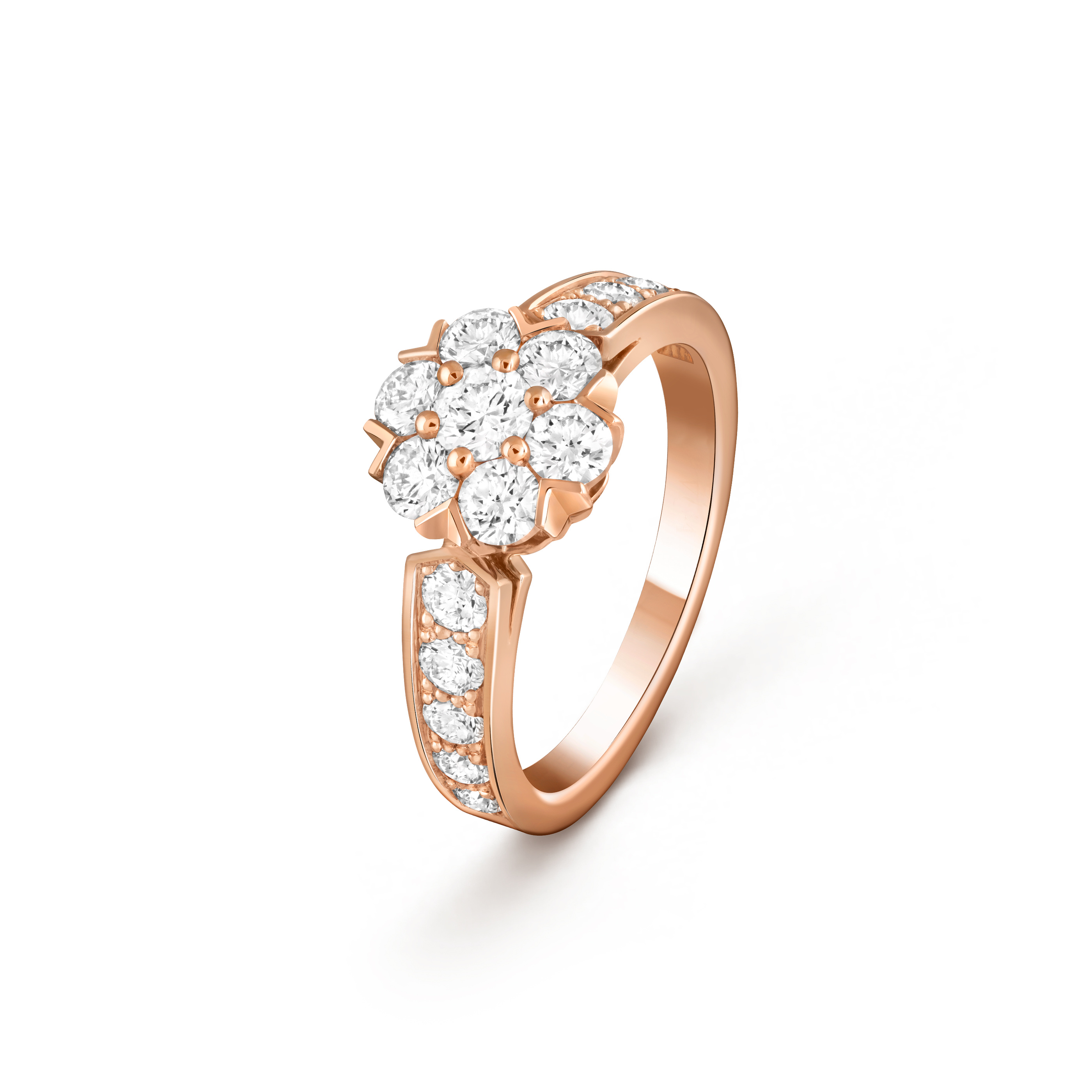 Fleurette ring in the rose-gold product photograph