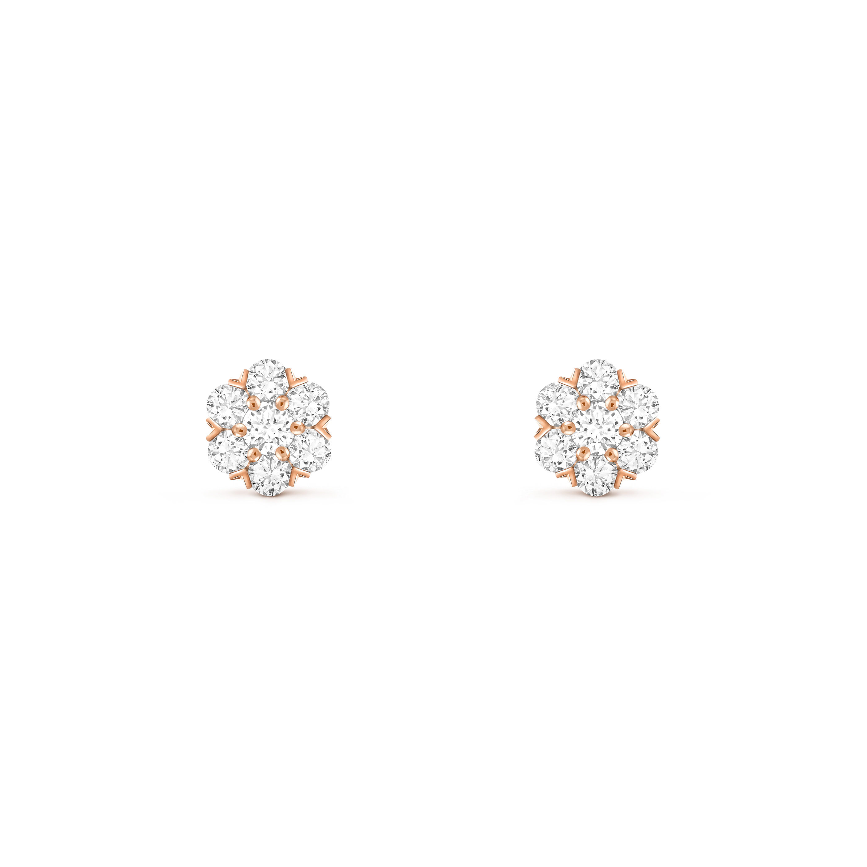 Fleurette earrings in the rose-gold product photograph