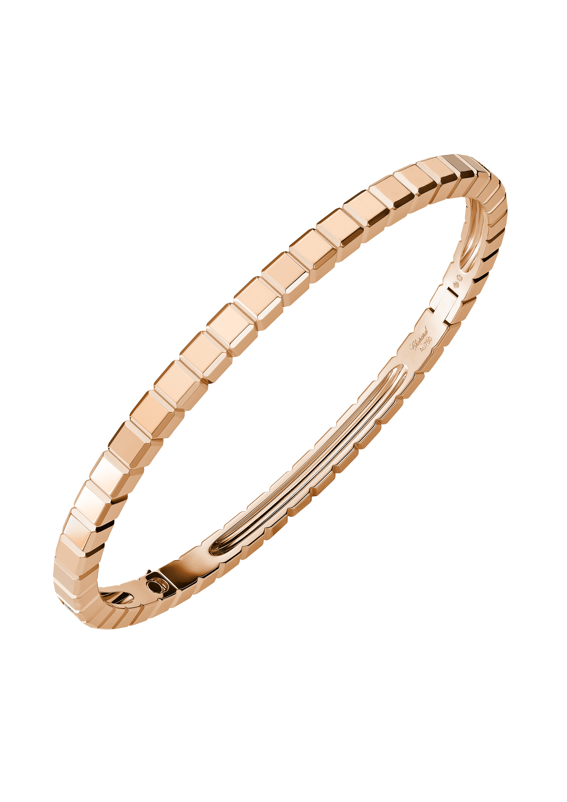 Ice Cube bracelet with a partially diamond-set surface