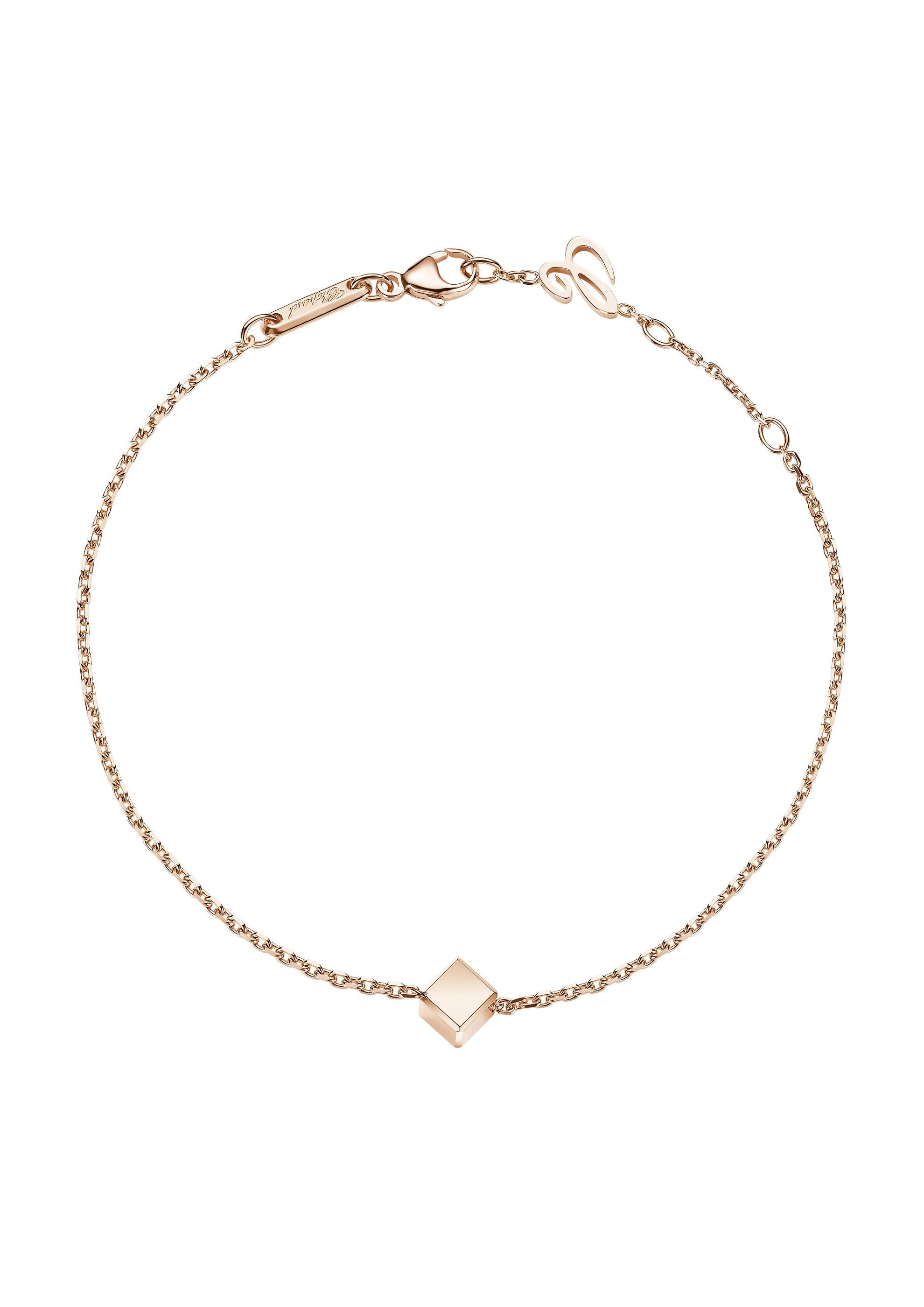 Ice Cube elements joined to a rose-gold-coloured chain