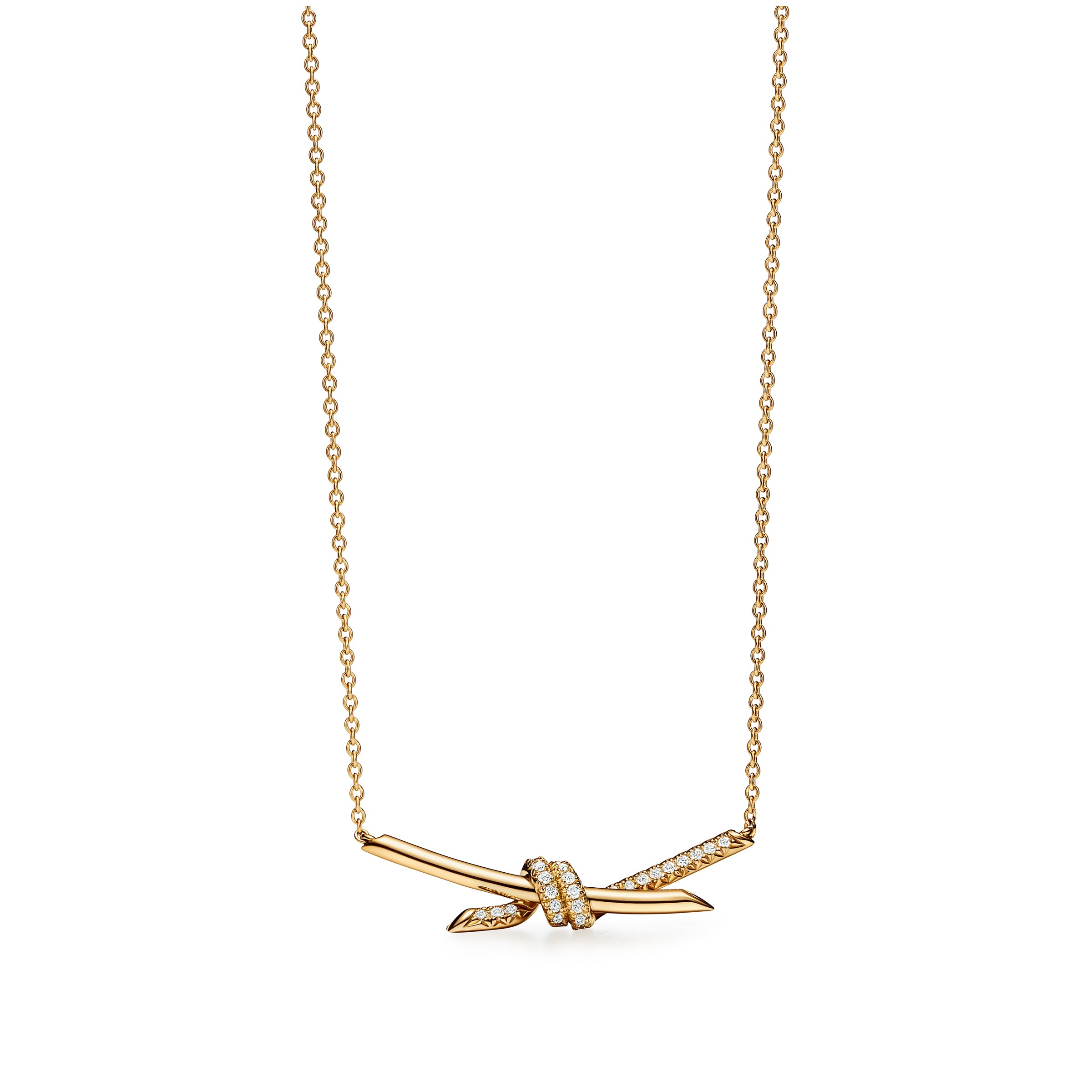 Tiffany Knot necklace in the official studio view