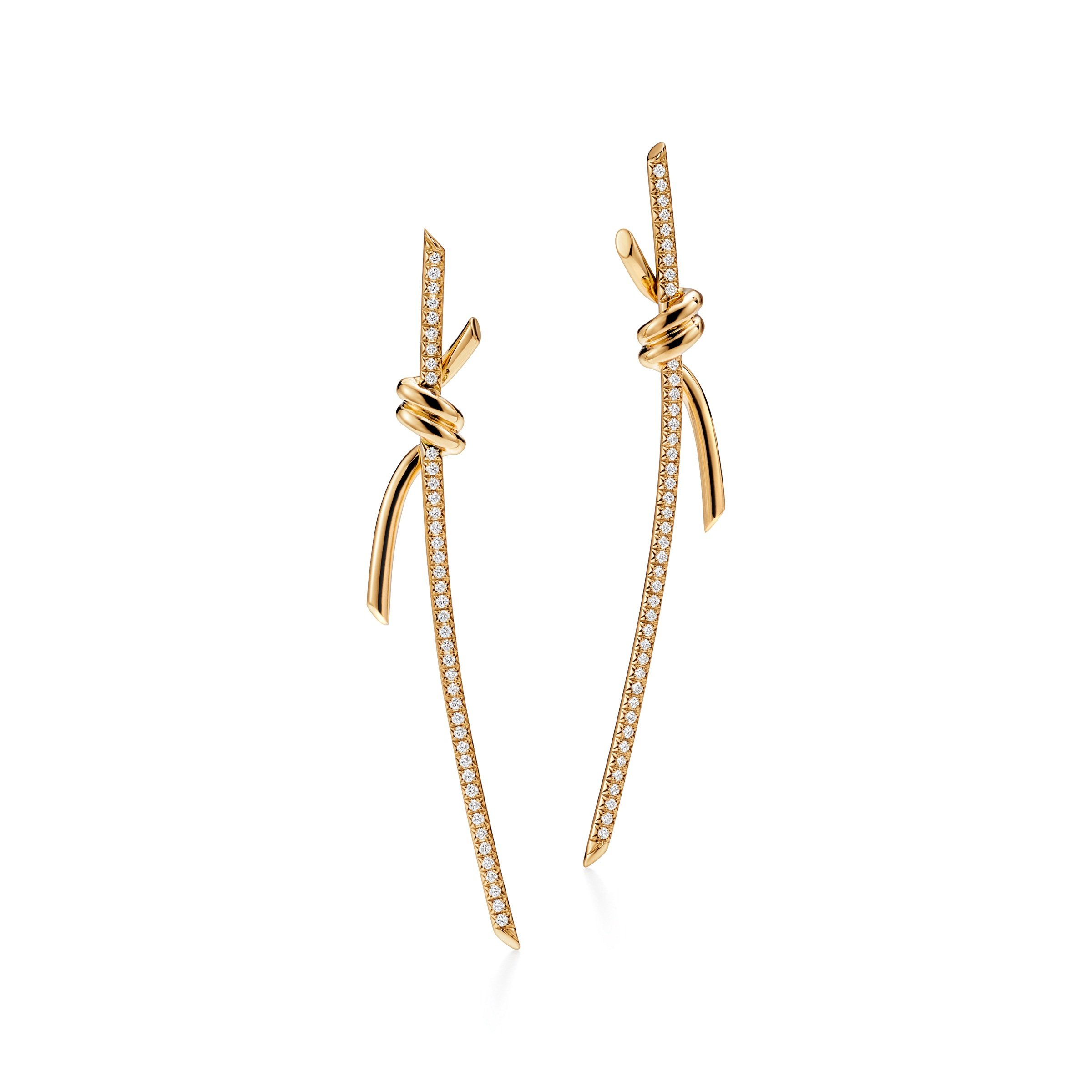 Tiffany Knot earrings shown as a pair