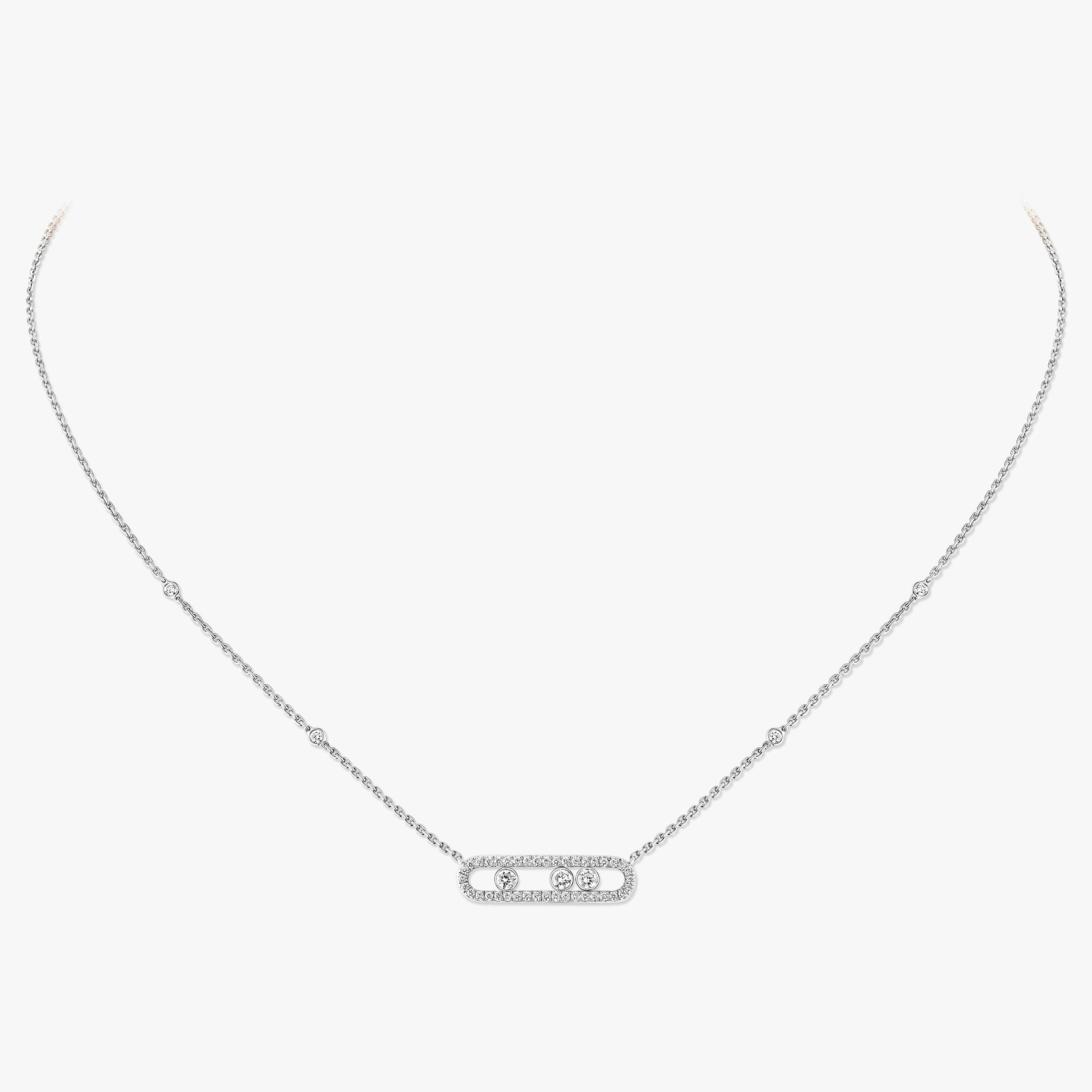 Move Classique necklace in the complete white-metal product view