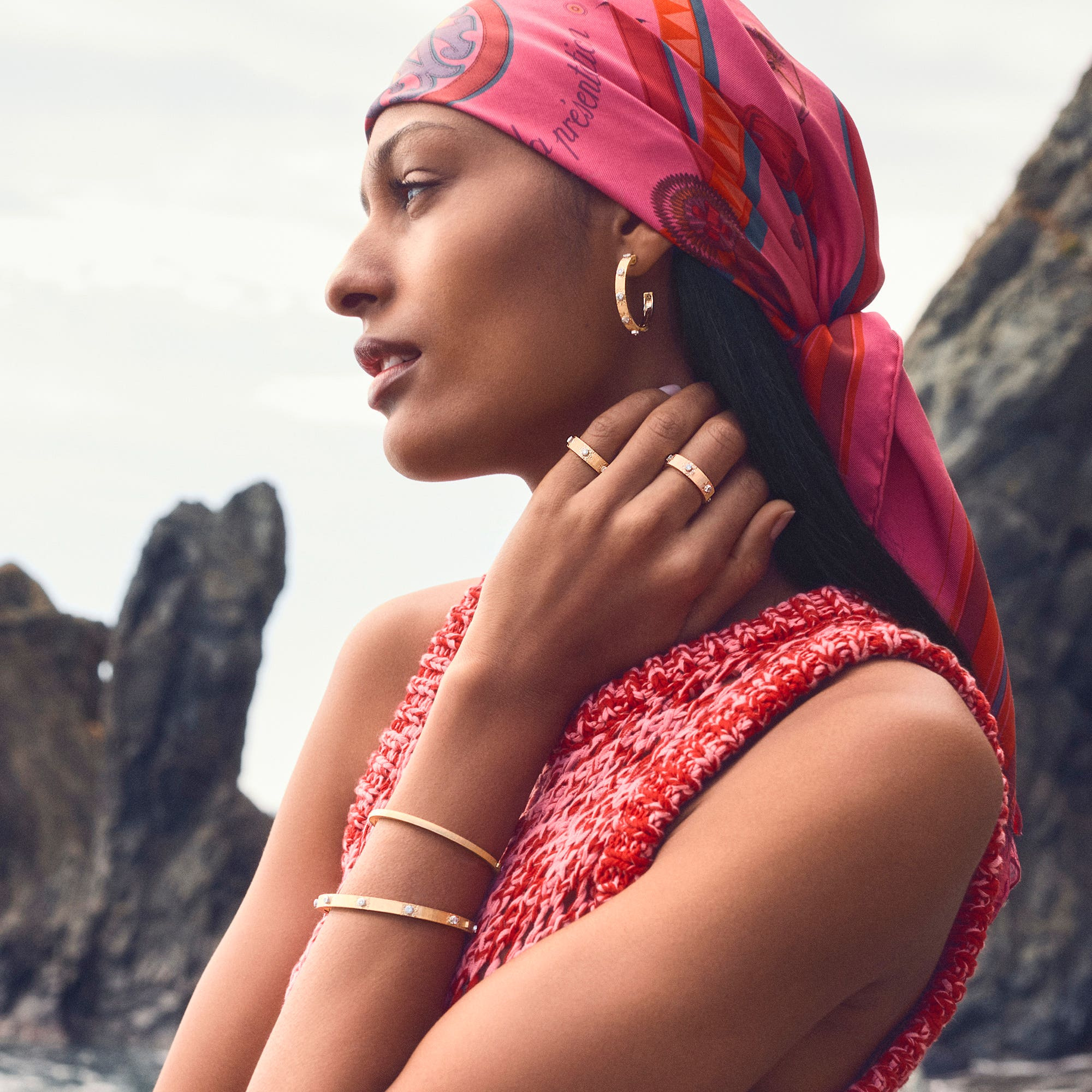 Macri jewellery worn in Buccellati’s official campaign portrait
