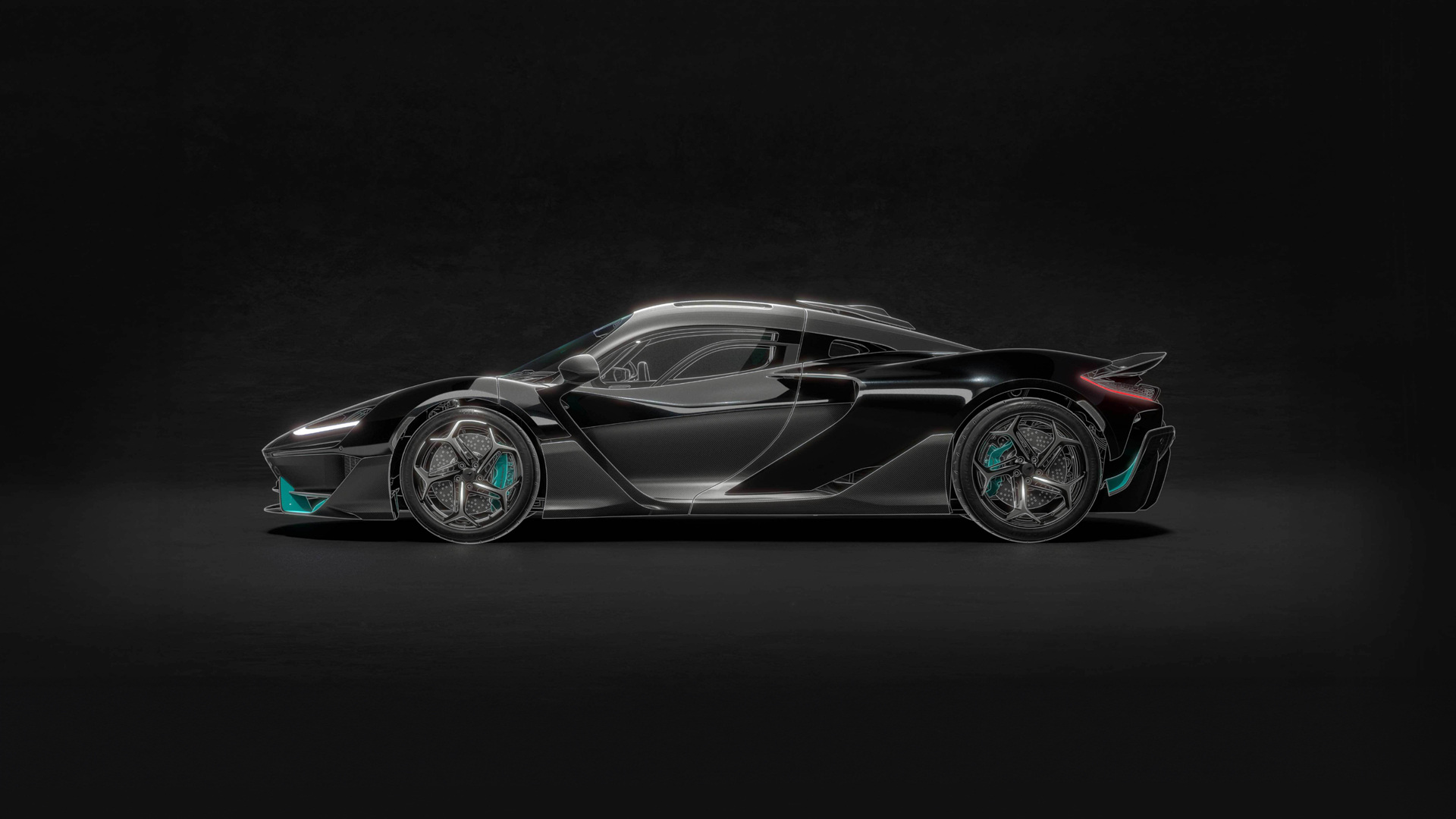 Official W1 structure visualisation with the surrounding body made transparent.