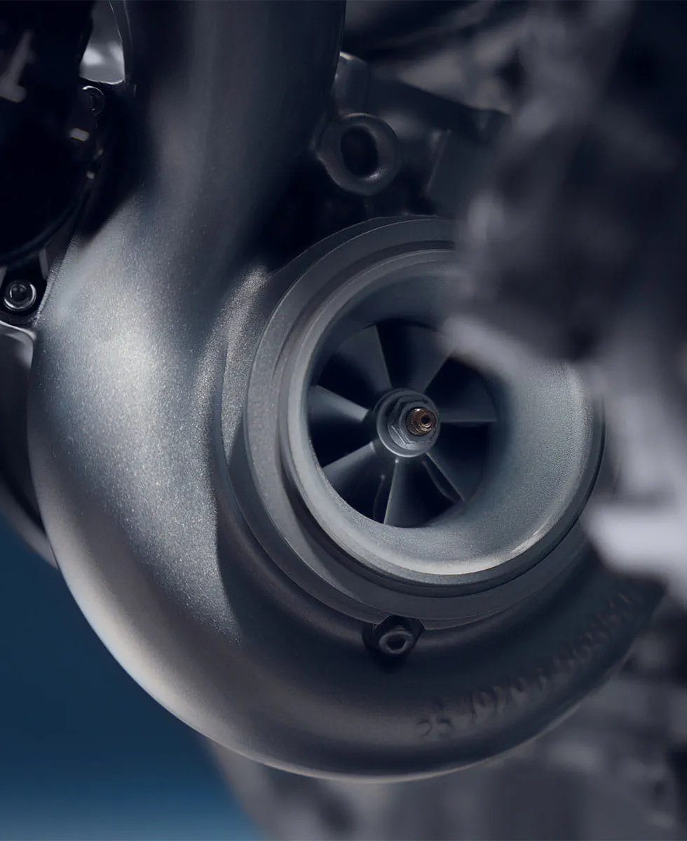 Turbocharger detail from the official Vanquish technical presentation.