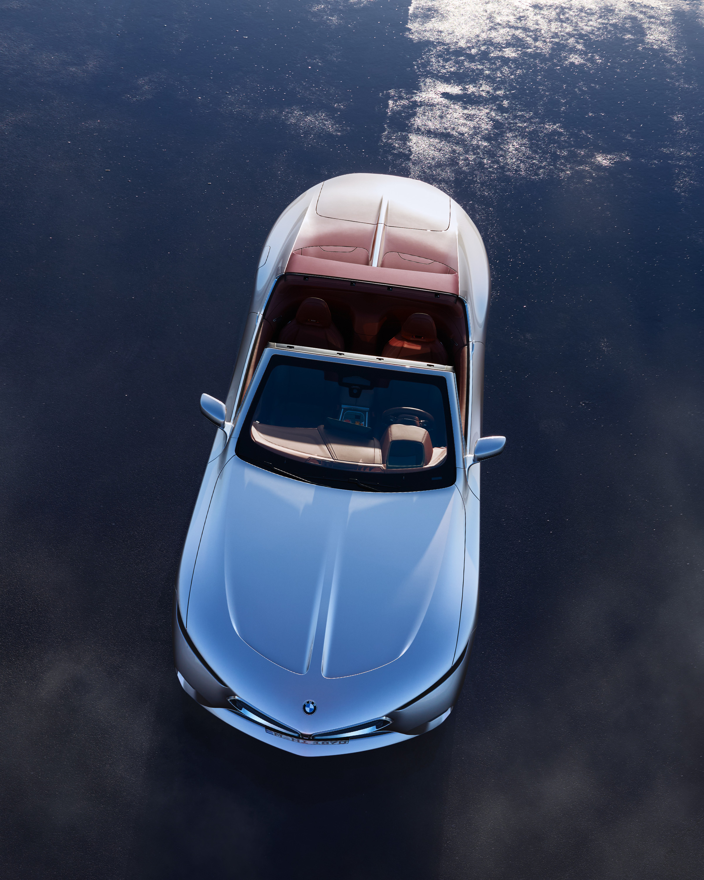 Overhead Skytop view showing the relationship between bonnet, cabin and rear deck.