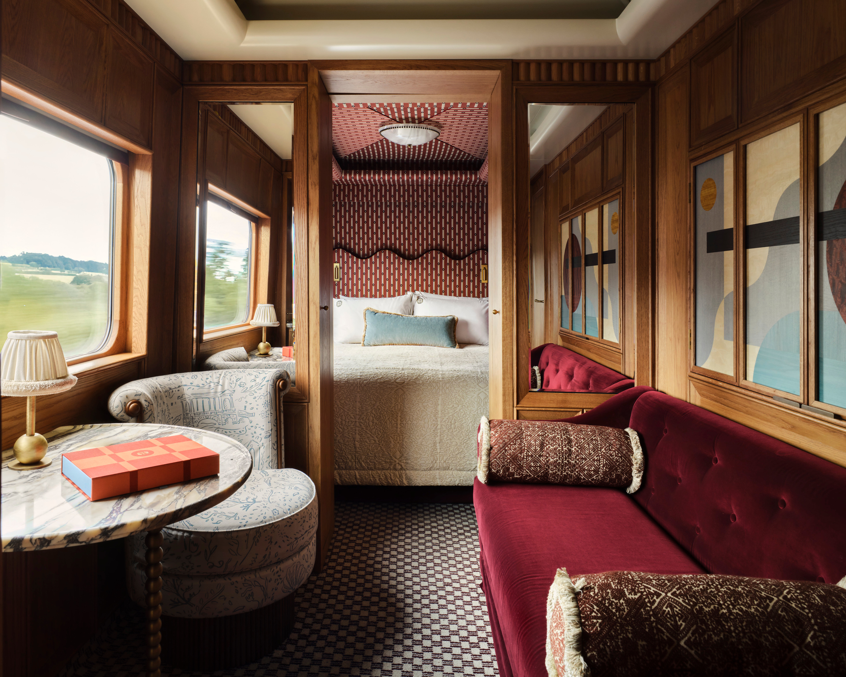 Britannic Explorer Grand Suite living area and bedroom in Belmond’s official imagery.