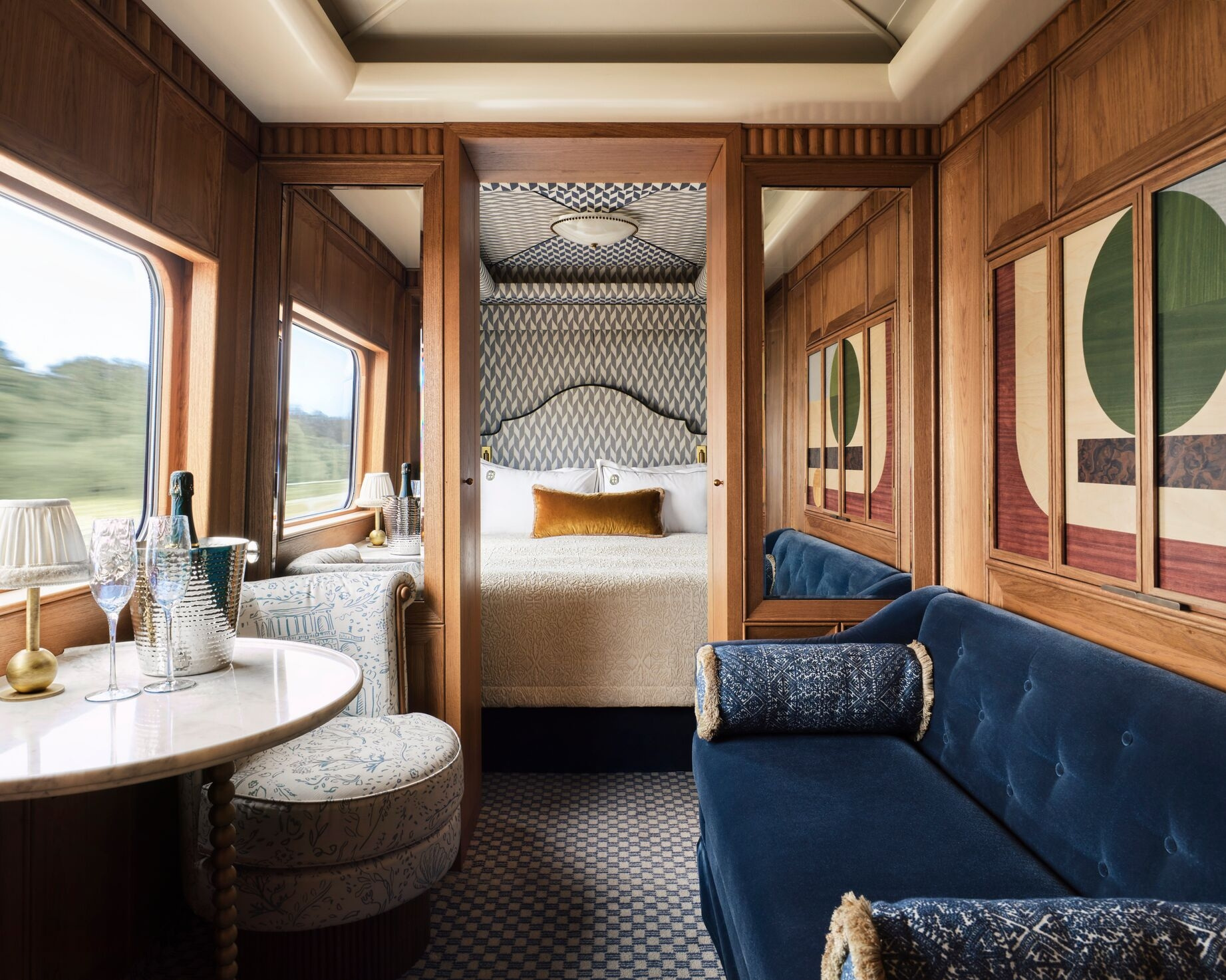 Juniper Grand Suite living area and bedroom, as identified in Belmond’s media captions.