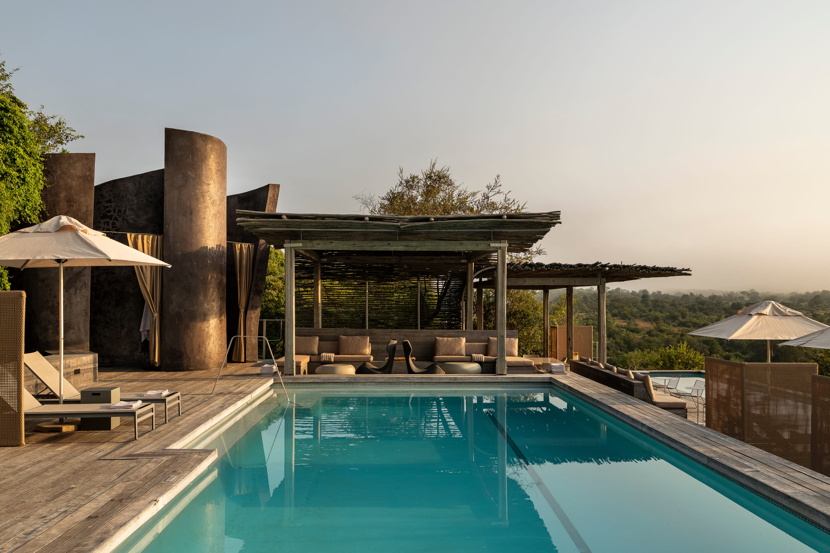 Pool and elevated deck in the official Lebombo gallery.