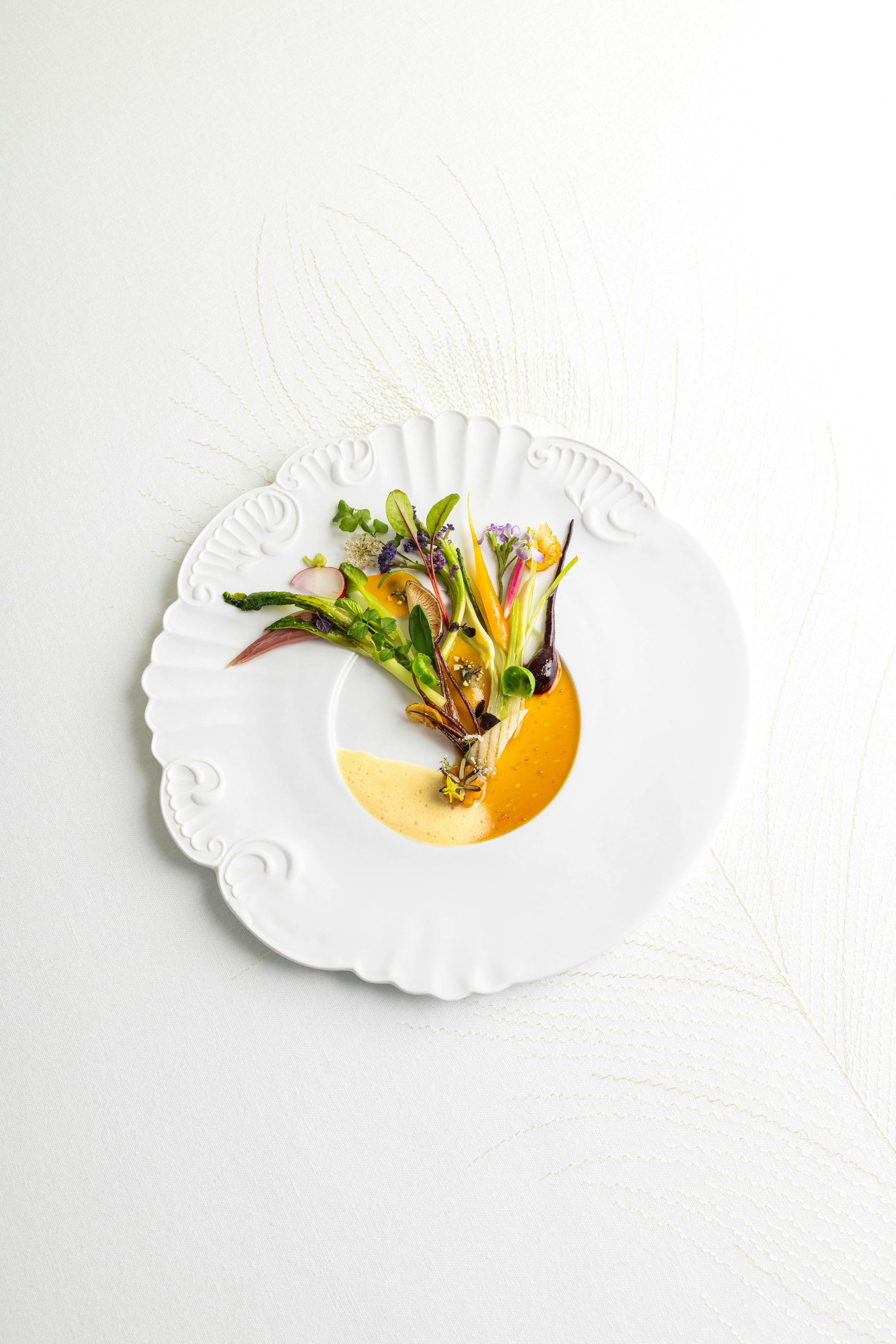 A vegetable composition in the restaurant’s current official gallery.