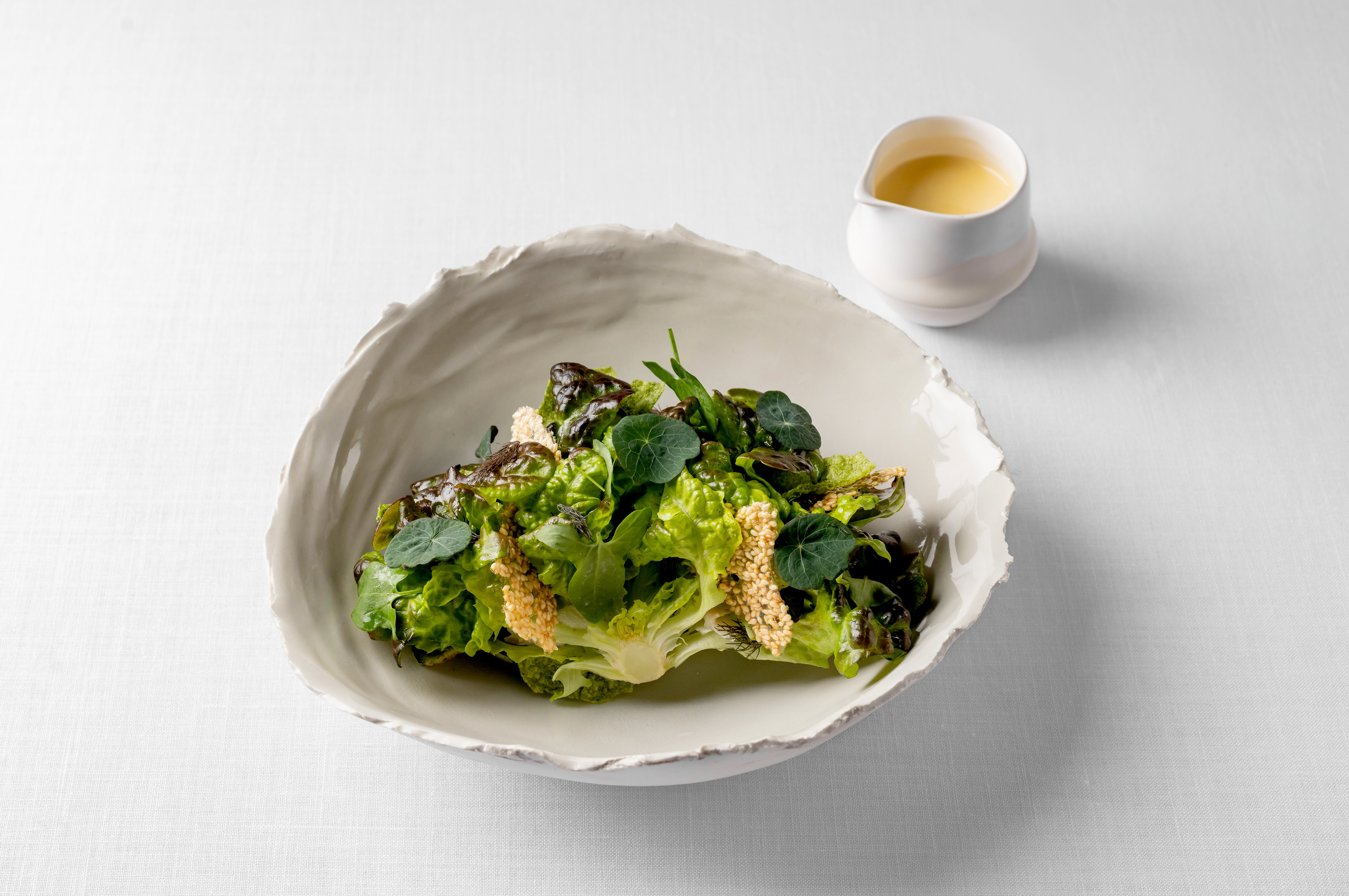 A green vegetable dish with a separate jug in the restaurant’s official gallery.