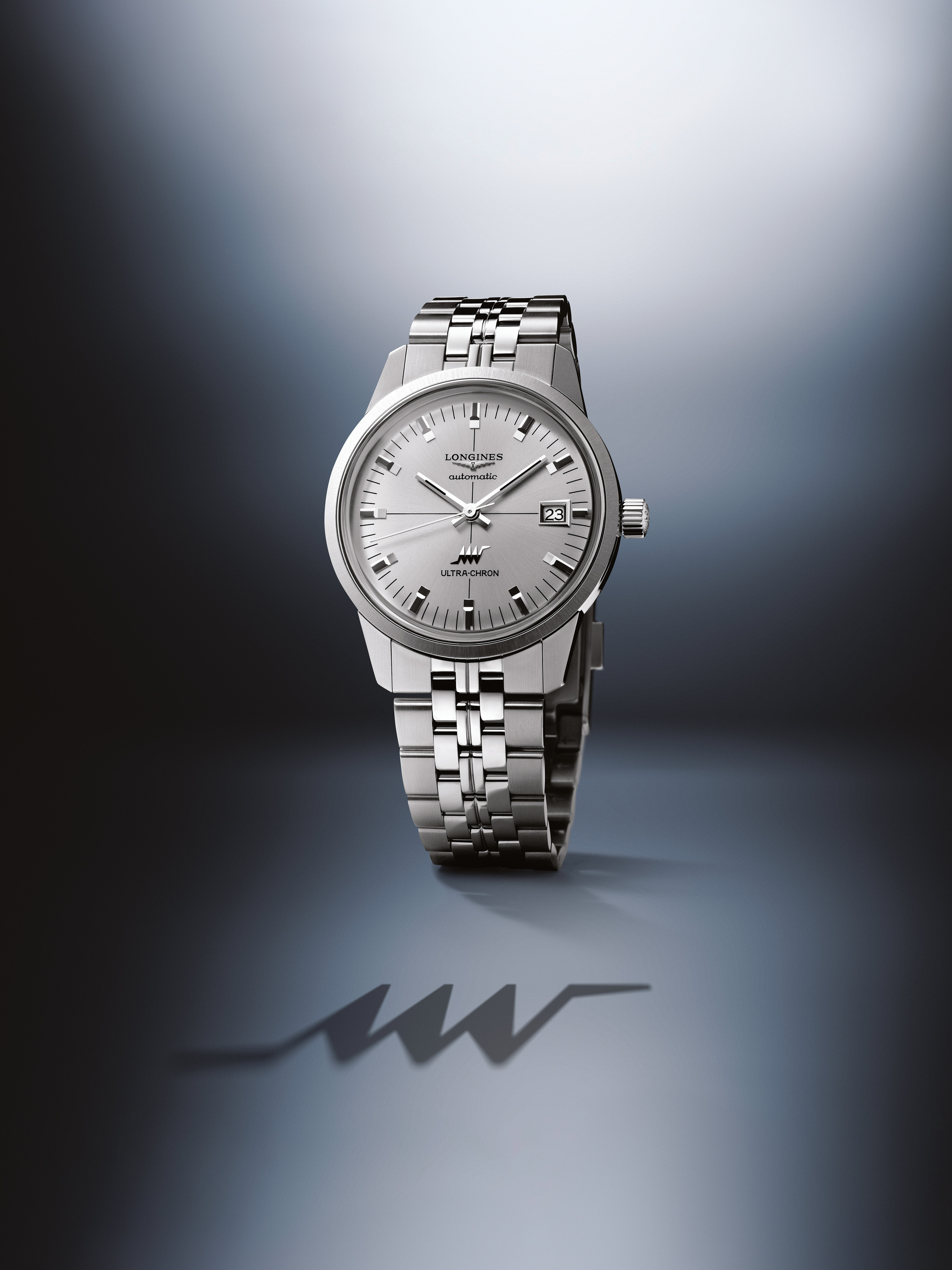 The 40 mm Ultra-Chron Classic on bracelet in its official campaign image.
