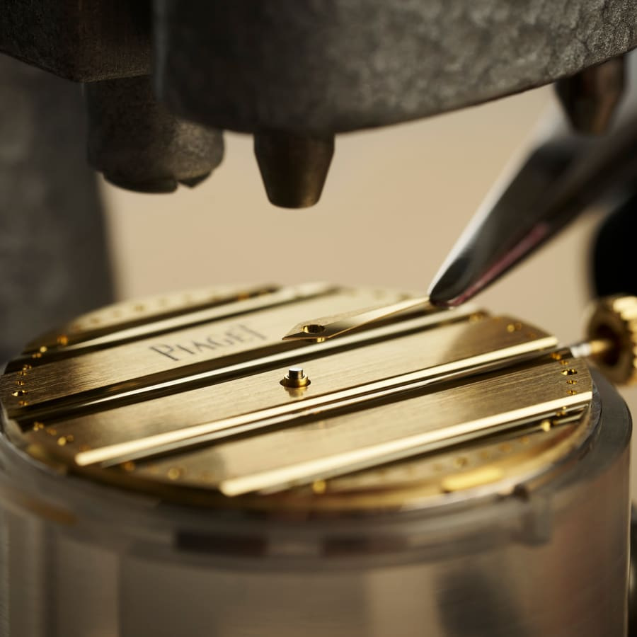 Dial-side work in Piaget’s official Polo 79 making sequence.