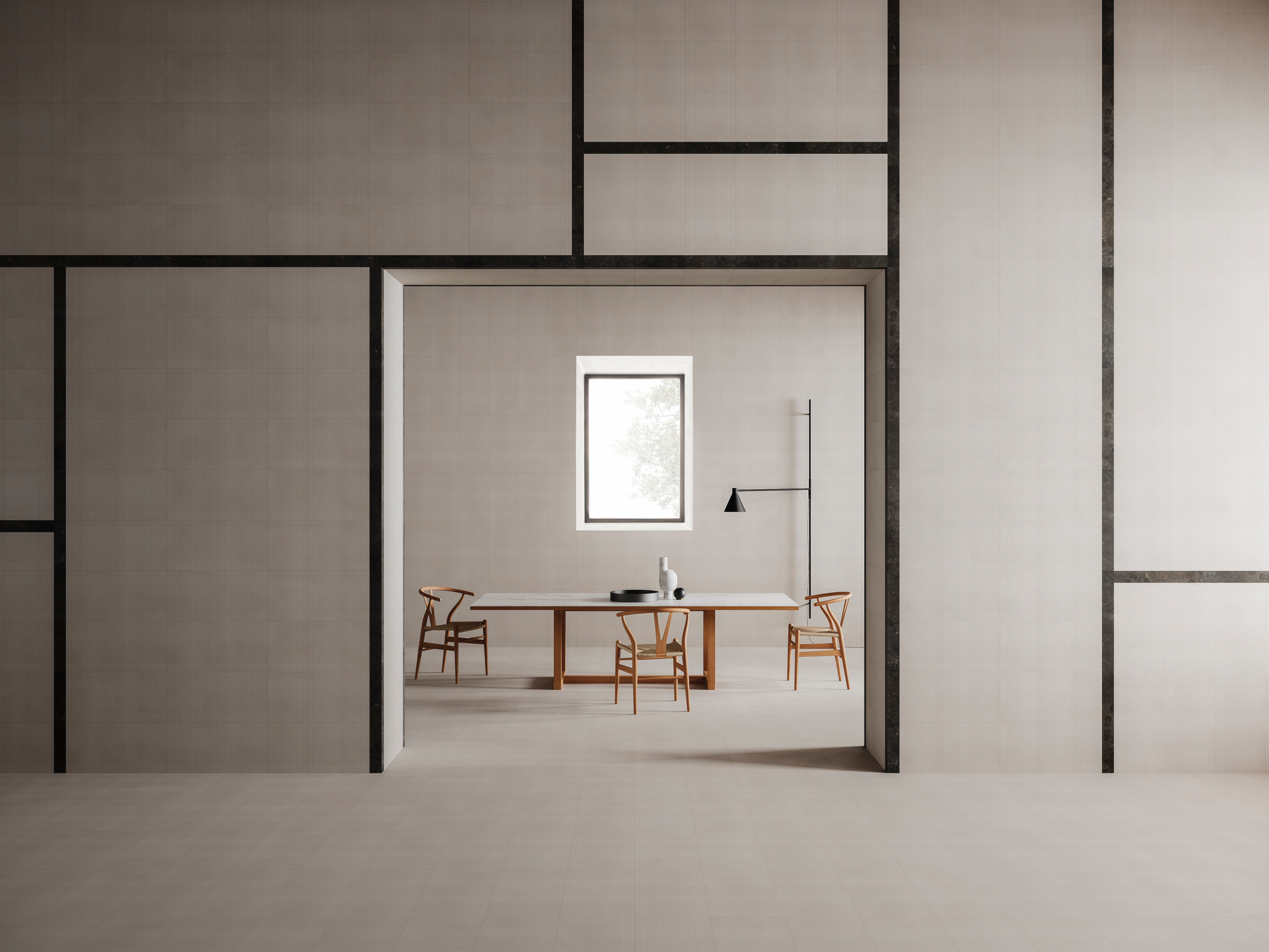 A separate official Stone Tatami product-setting image, used to examine the material; not another view of the Tokyo apartment.