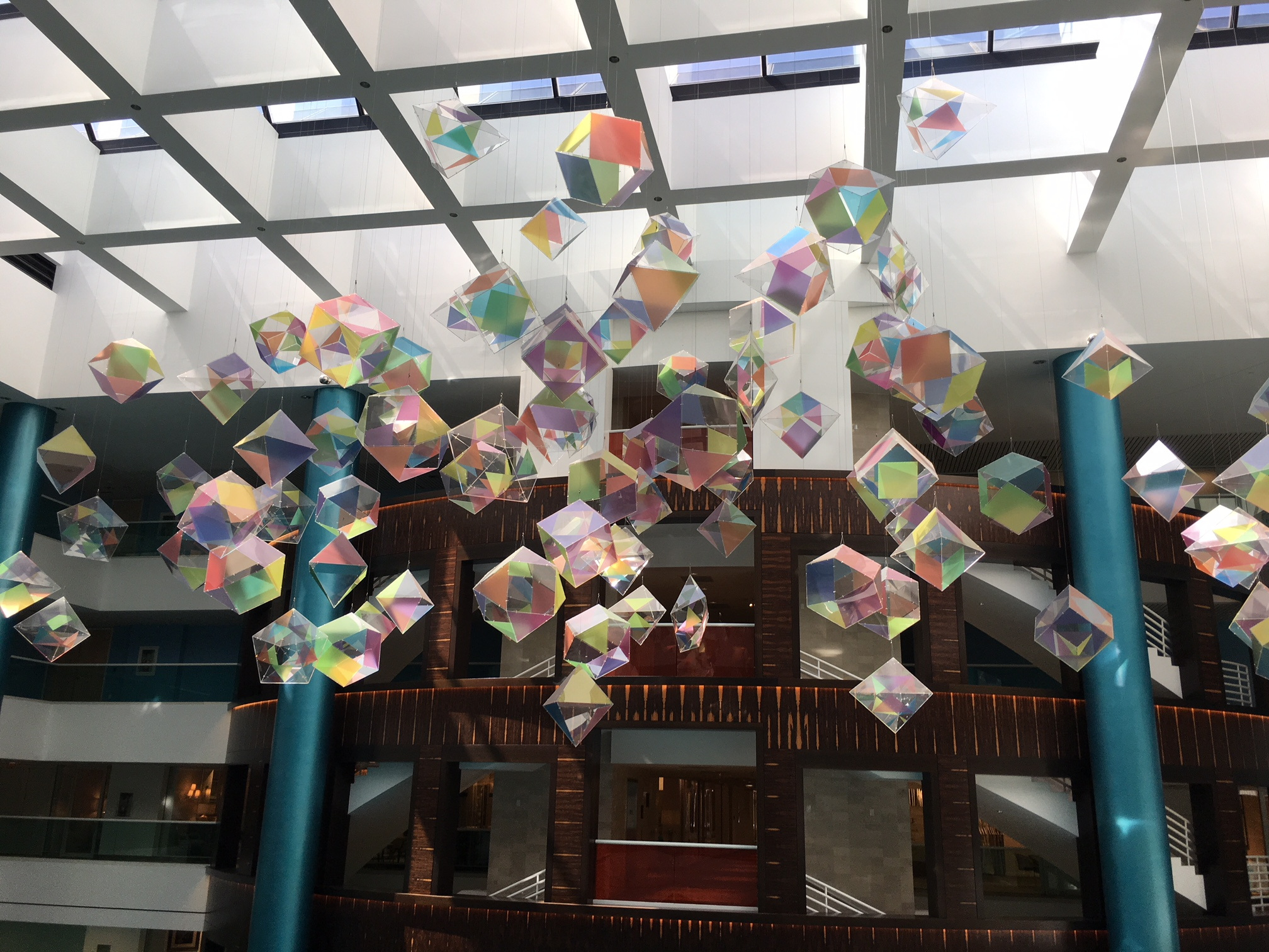 Suspended sculptural installation in Gander & White’s official project imagery.