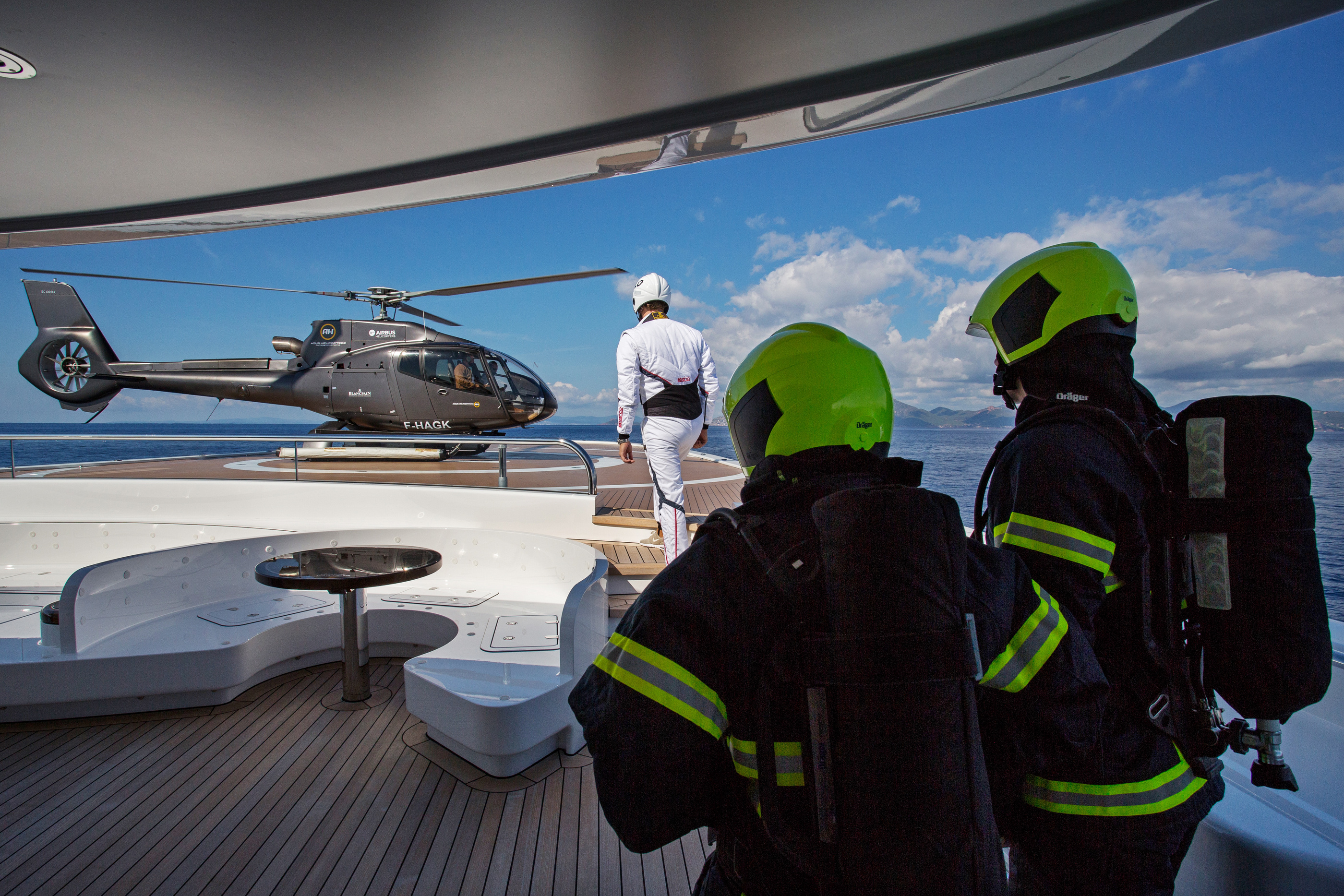 Safety and operational context in Burgess’s published management photography.