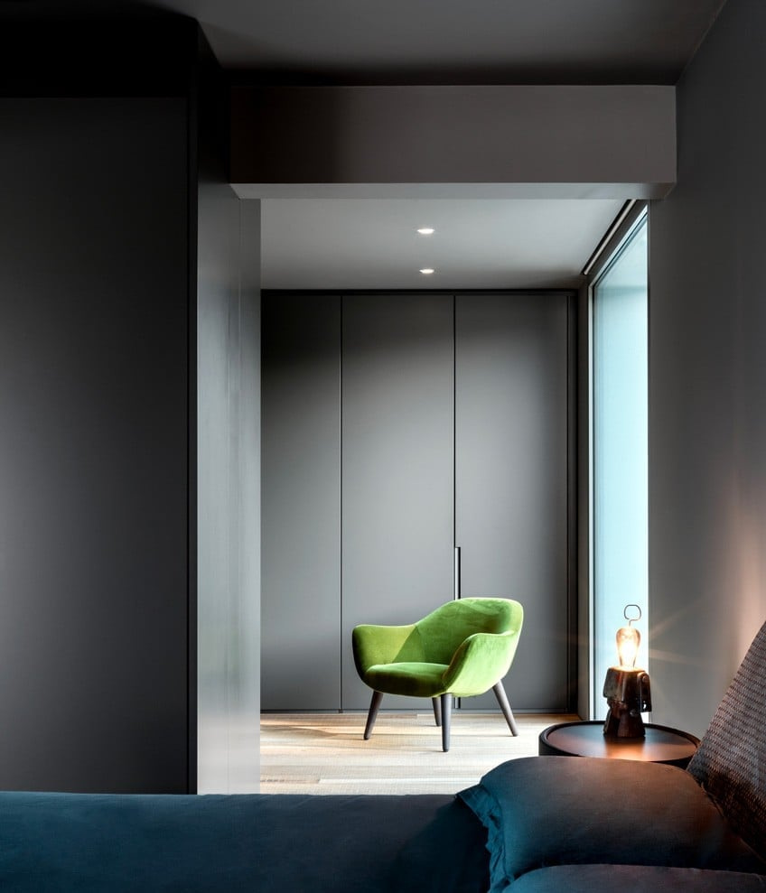 A smaller seating position within the documented residence.