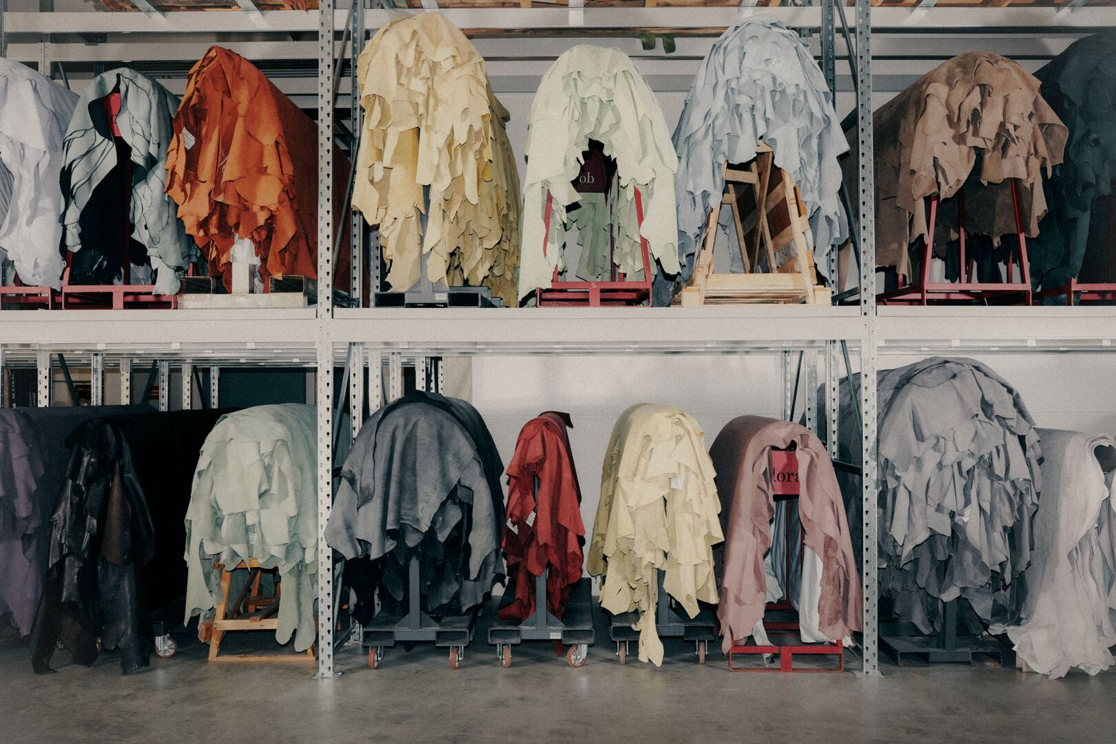 Hides arranged in Baxter’s documented production sequence.