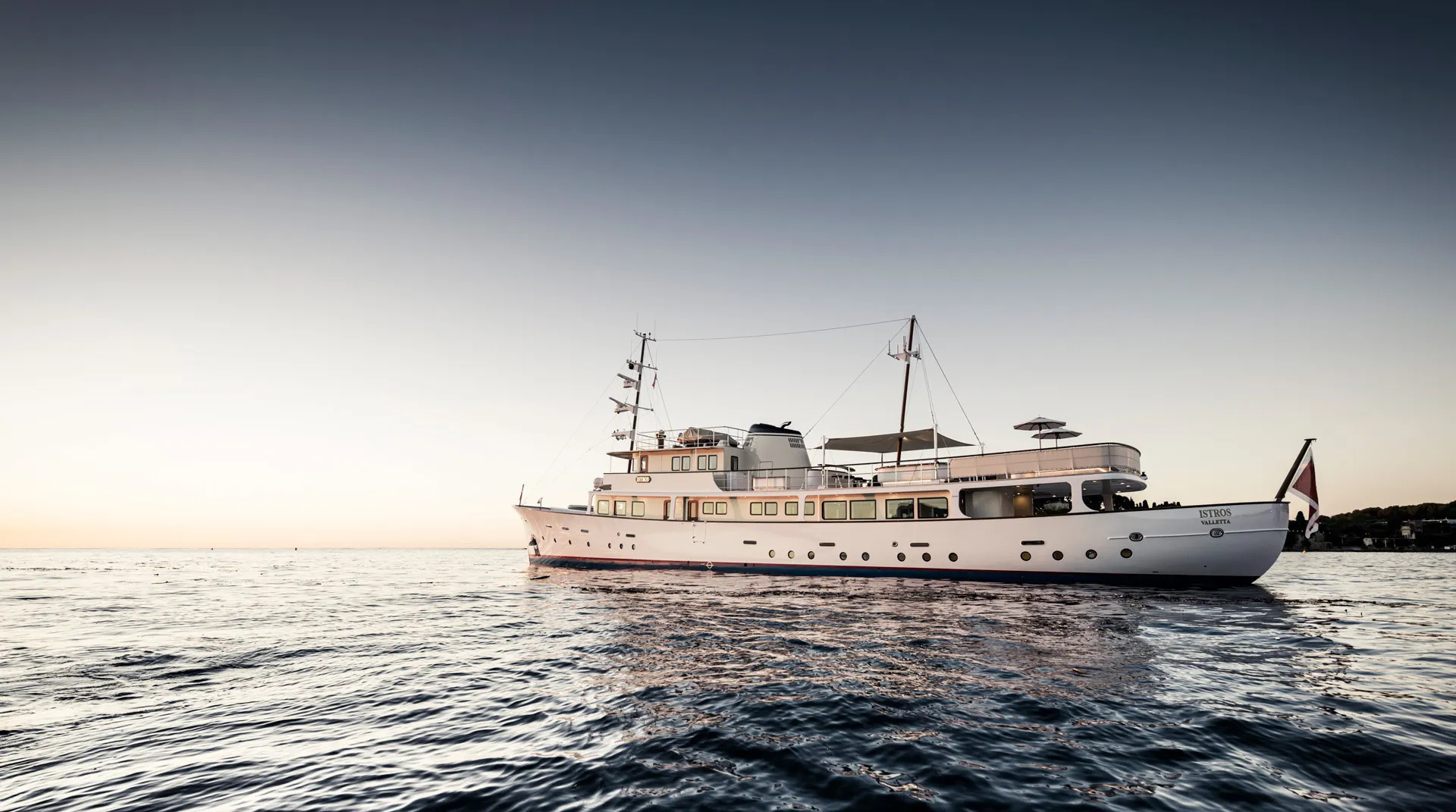 The rebuilt Istros in the photographic sequence accompanying Feadship’s 2021 account.