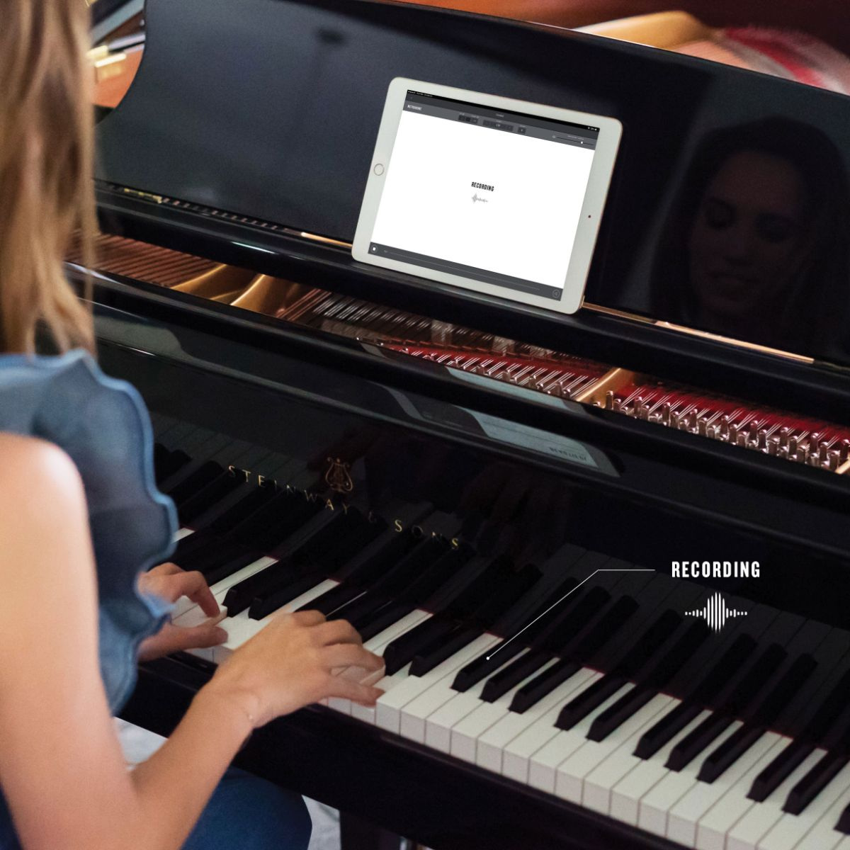 A recording illustration from Steinway’s Spirio r presentation.