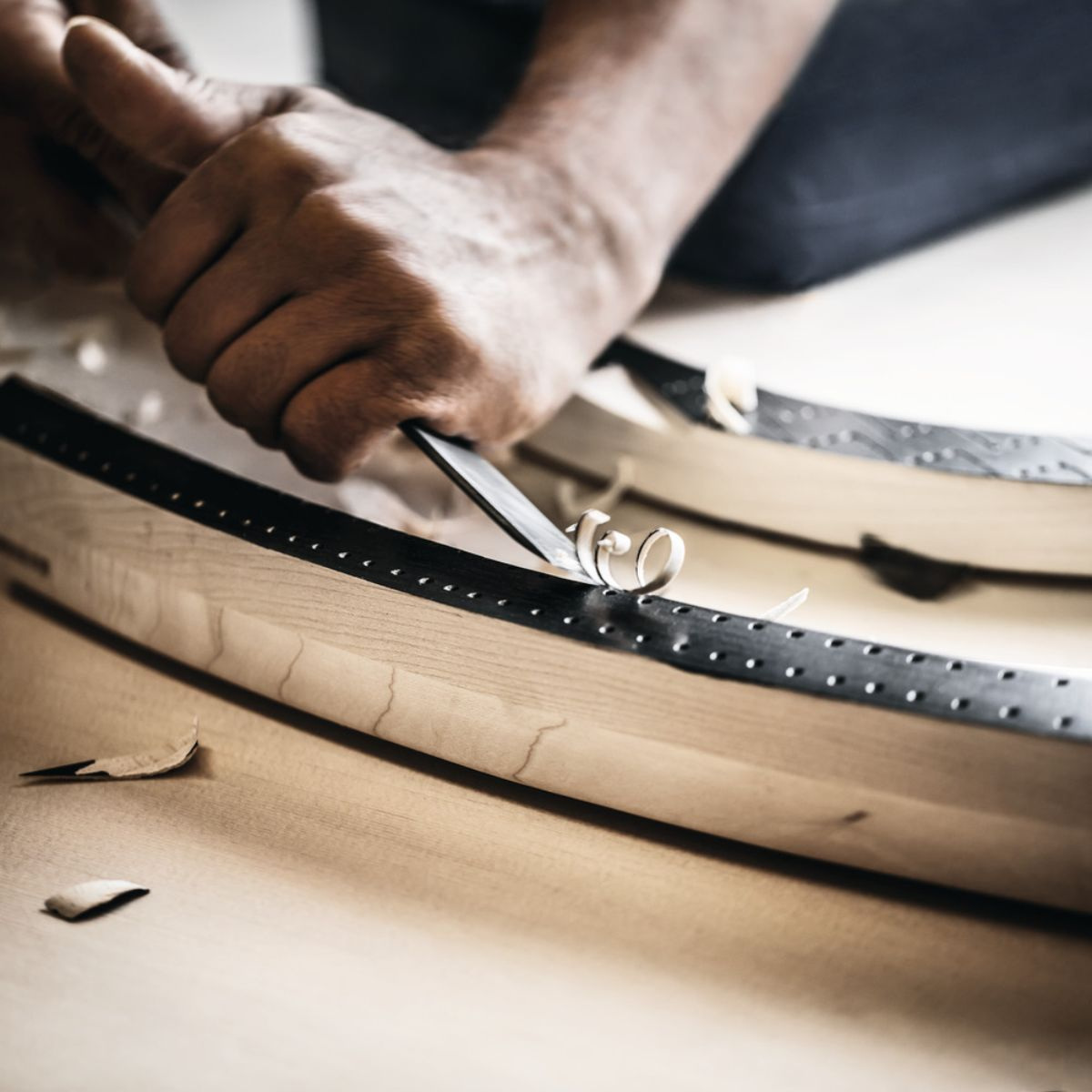 An official Steinway craft photograph accompanying the Spirio story.