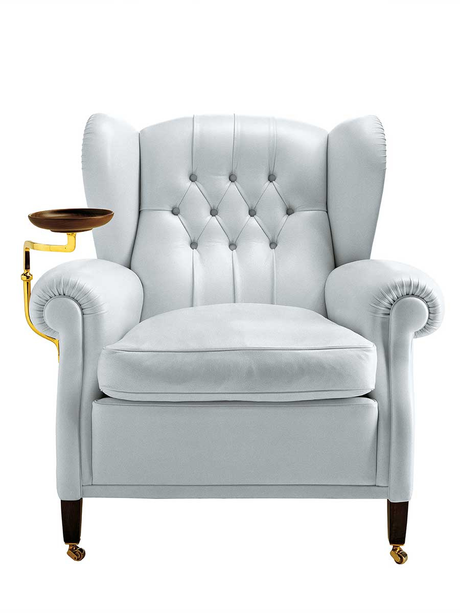 A frontal studio view of the current 1919 armchair.