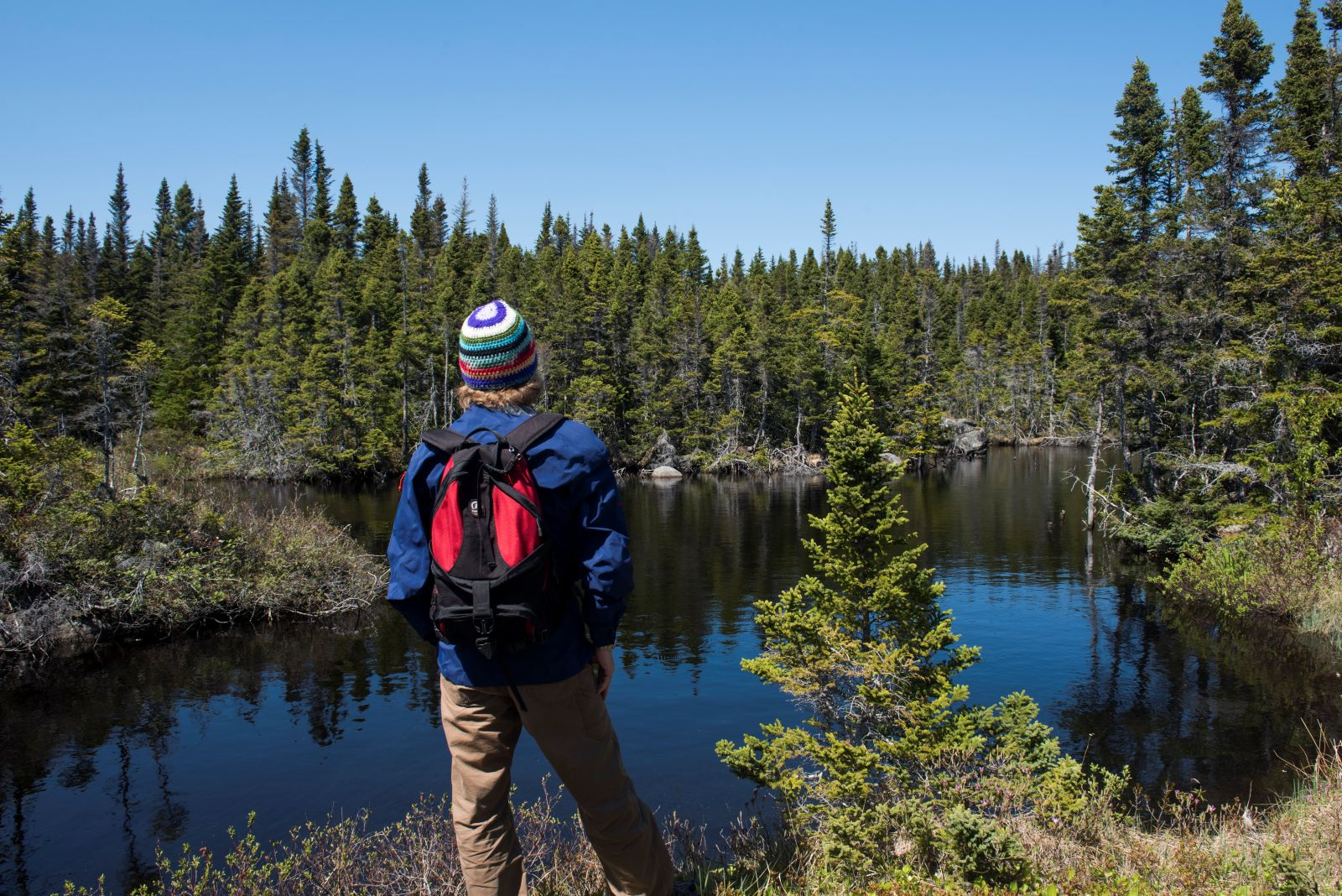 A walking scene in Fogo Island Inn’s official landscape imagery.