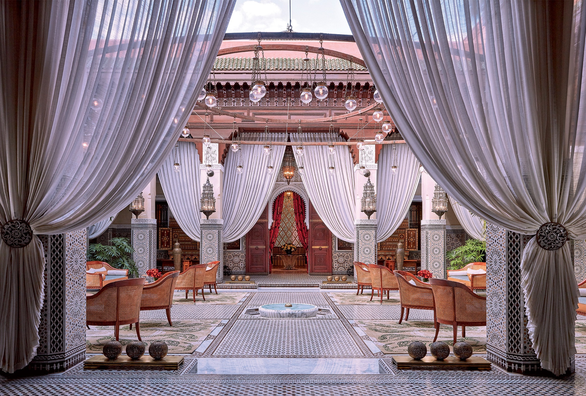 A courtyard composition at Royal Mansour Marrakech in the hotel’s official photography.