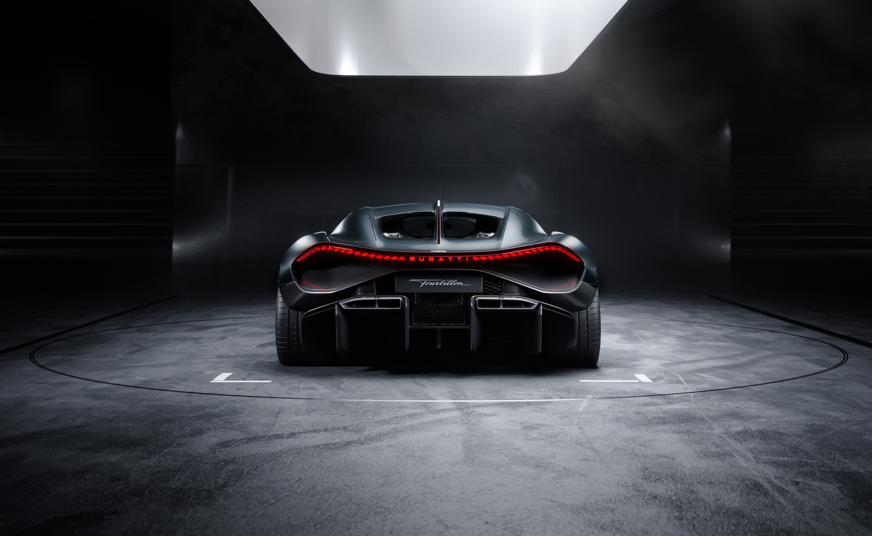 The rear opening and diffuser beneath the Tourbillon’s illuminated upper edge.