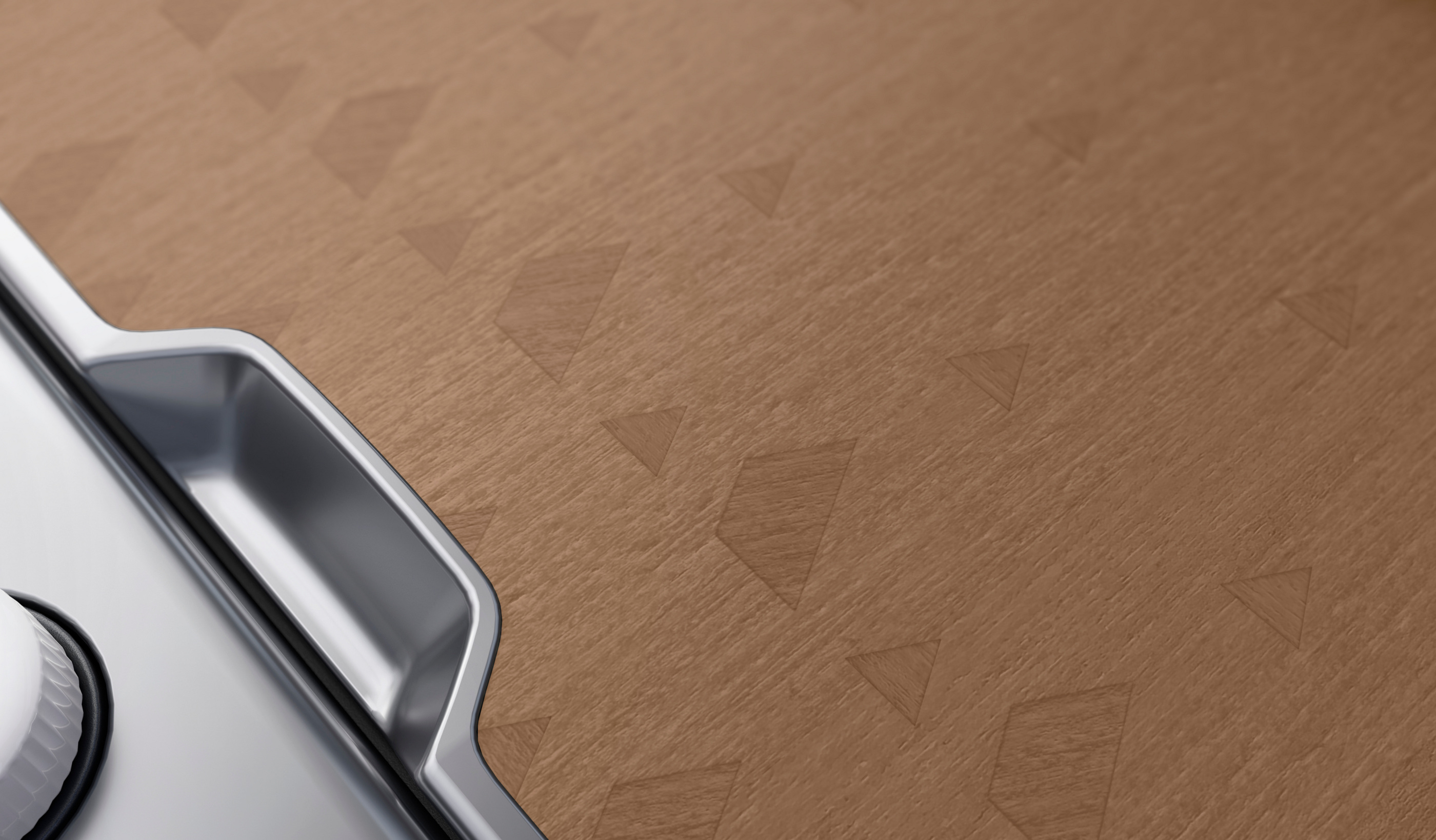The optional mosaic marquetry shown close up in the original SV material programme.