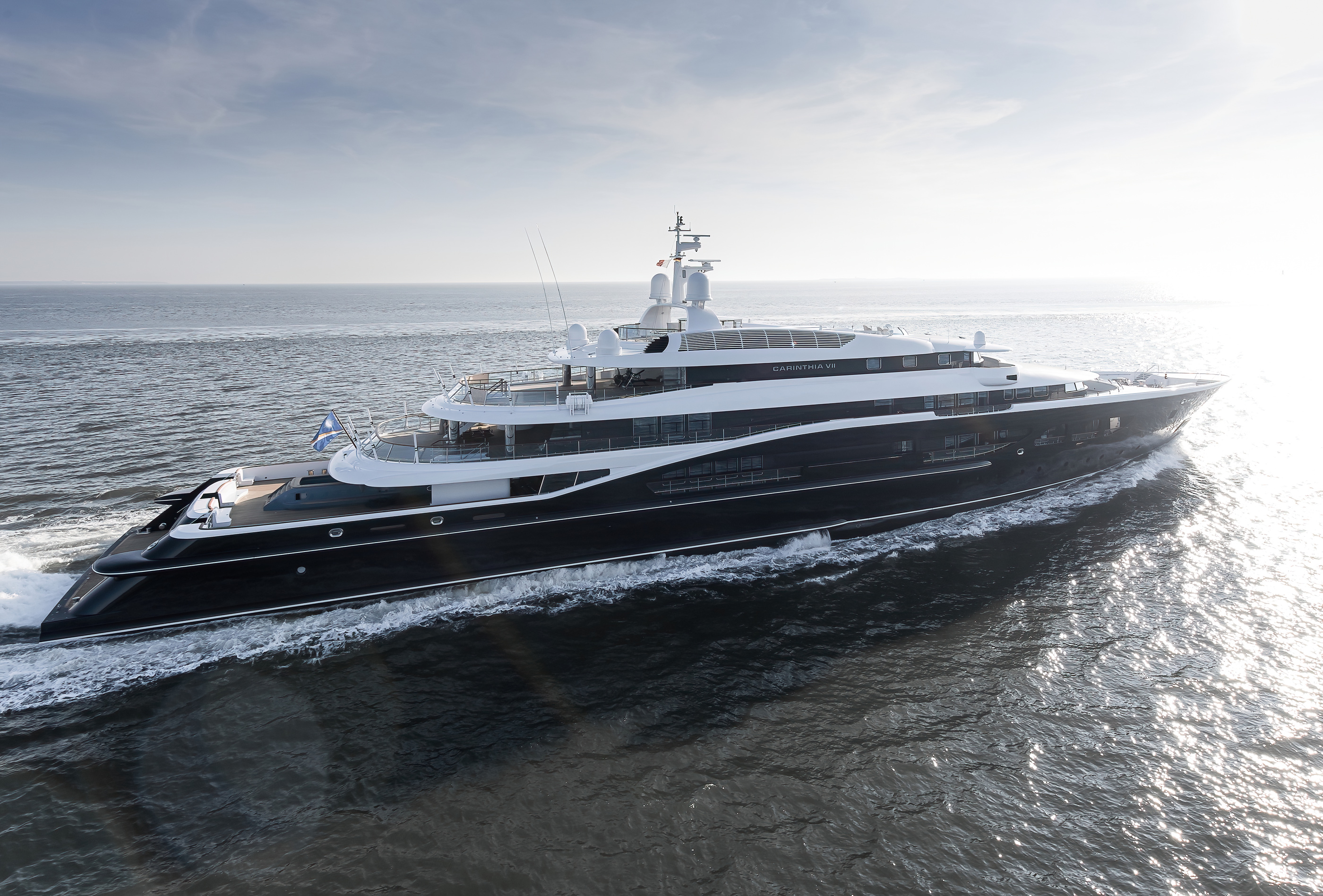 CARINTHIA VII underway in Lürssen’s current official photographic presentation.