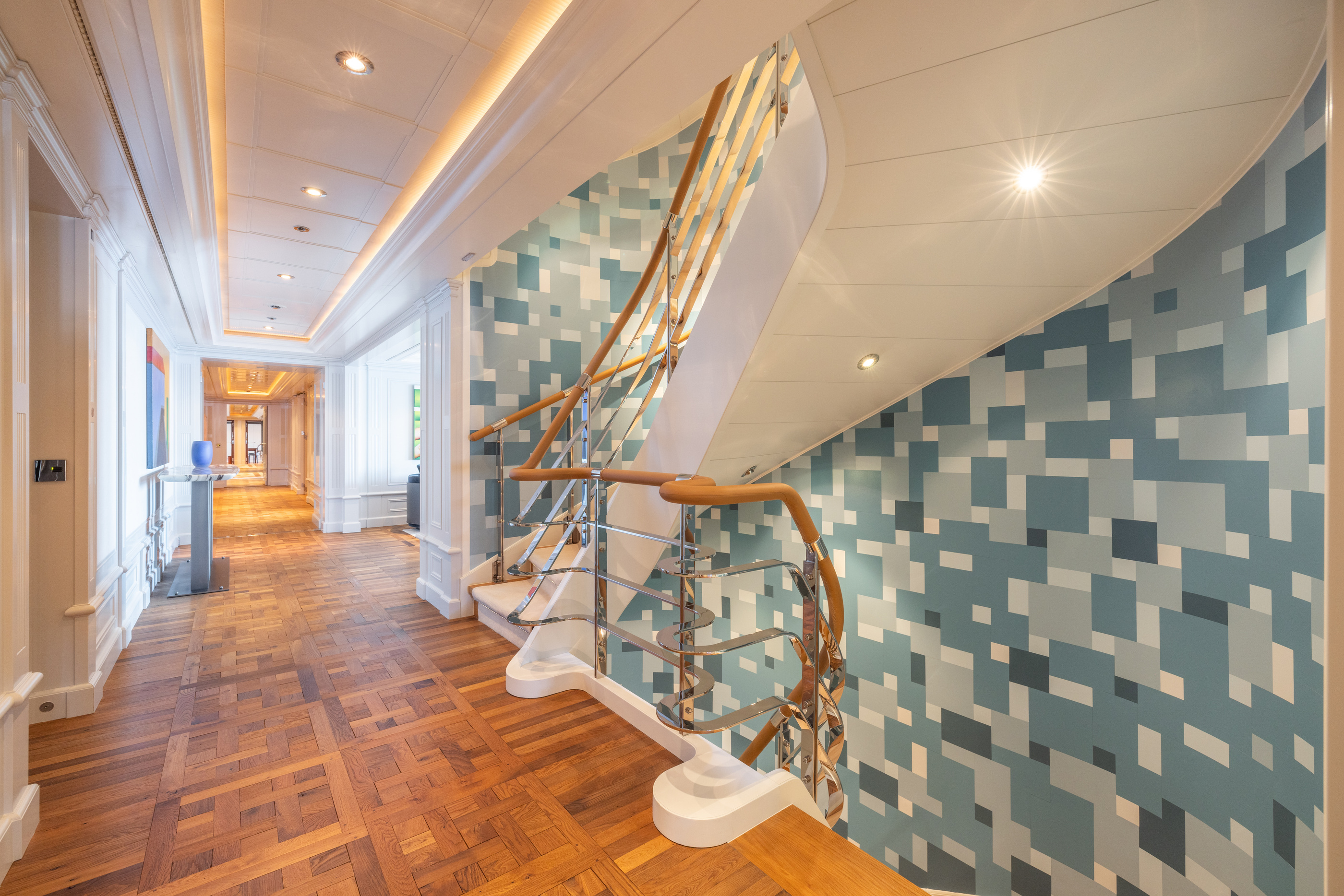 The stair and adjoining interior surfaces shown in the yard’s current gallery.